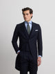Navy blue herringbone tailcoat