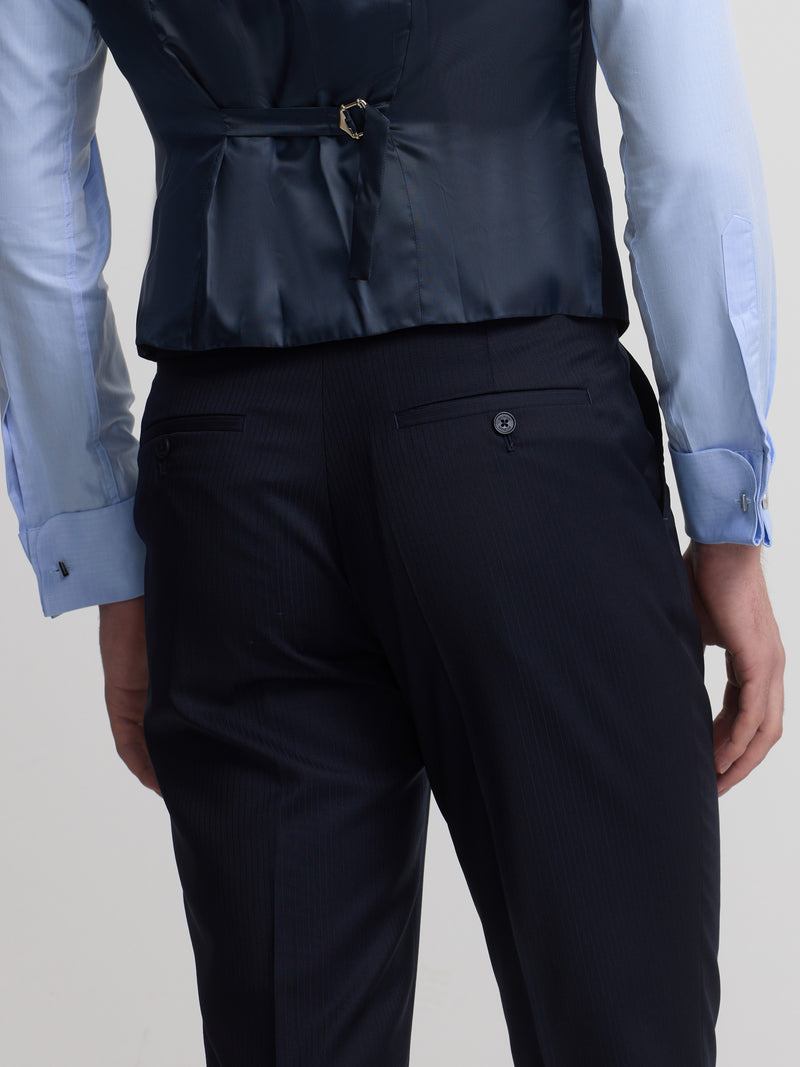 Pantalon chaque espiga azul marino