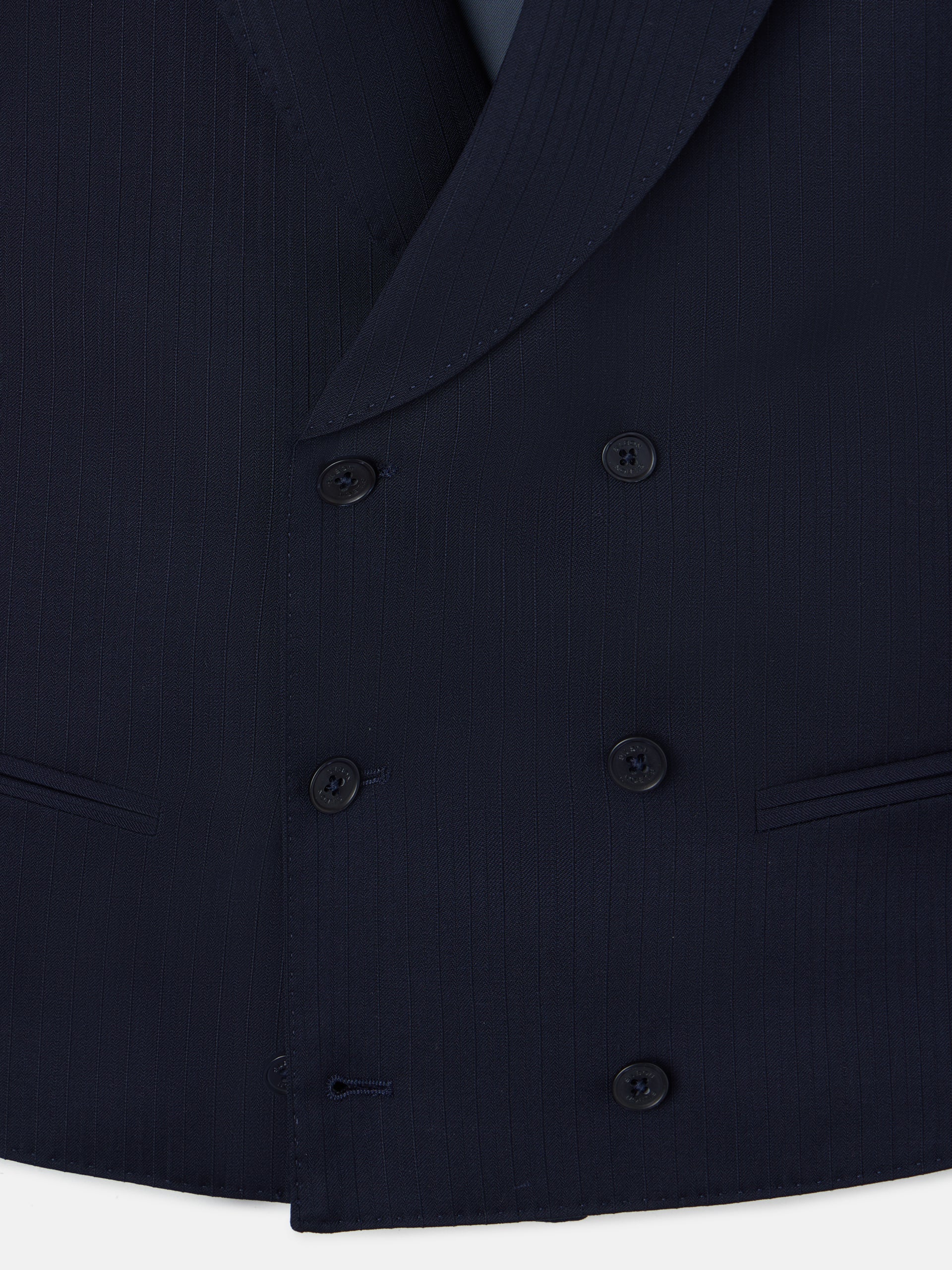 Navy blue herringbone waistcoat