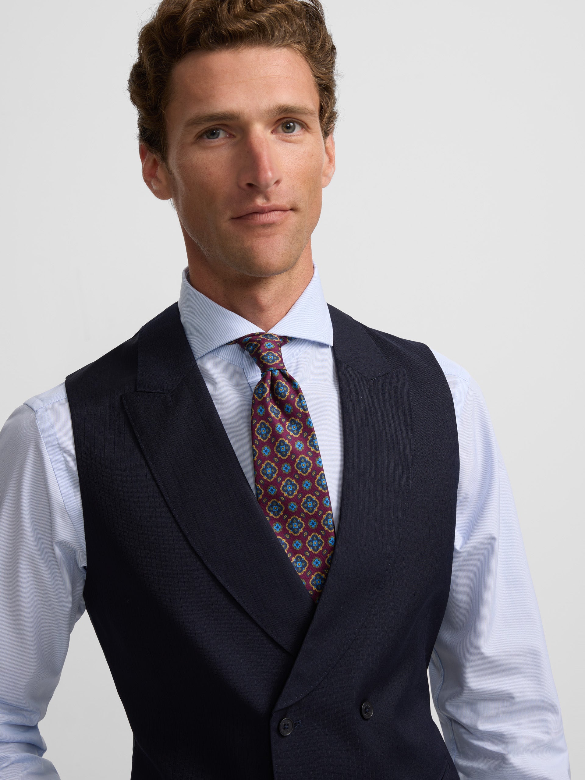 Chaleco chaque espiga azul marino