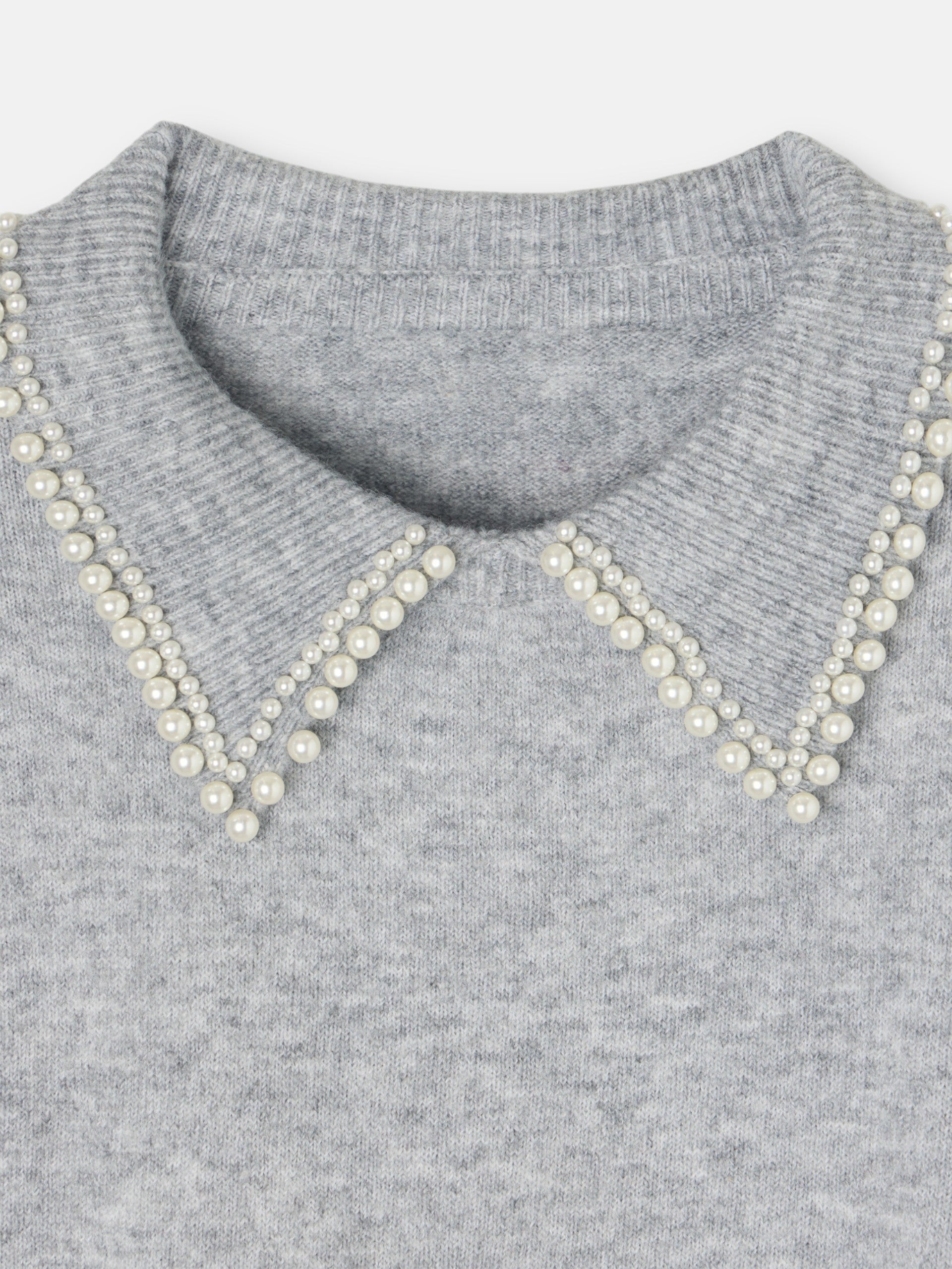 Jersey cuello polo gris