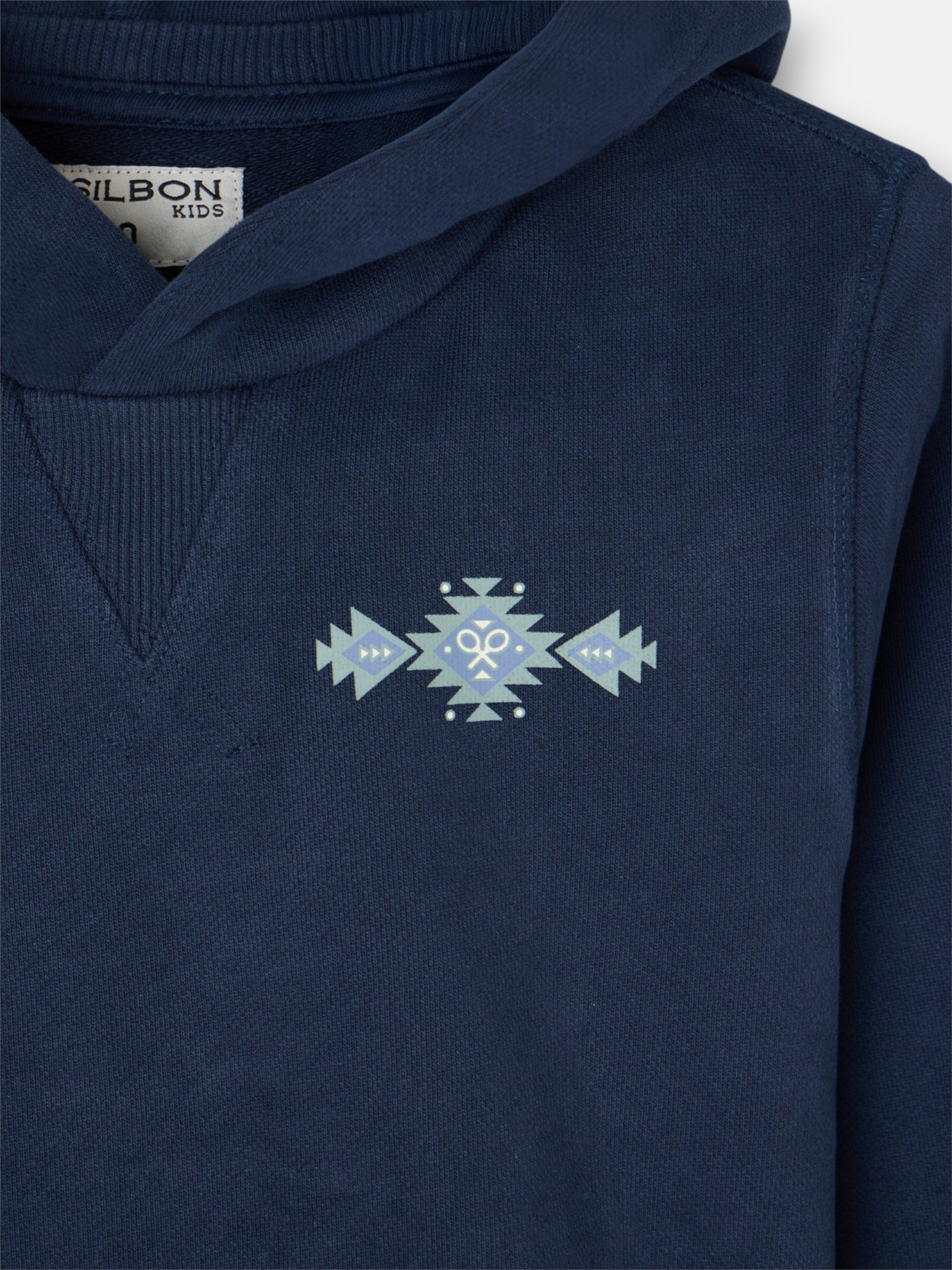 Sudadera kids hoodie cordon etnico azul marino