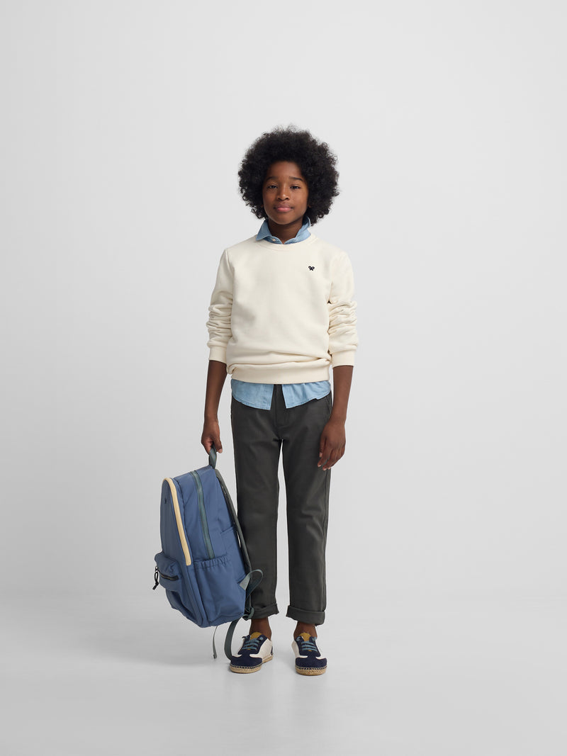 Sweat-shirt enfant minilogo crème