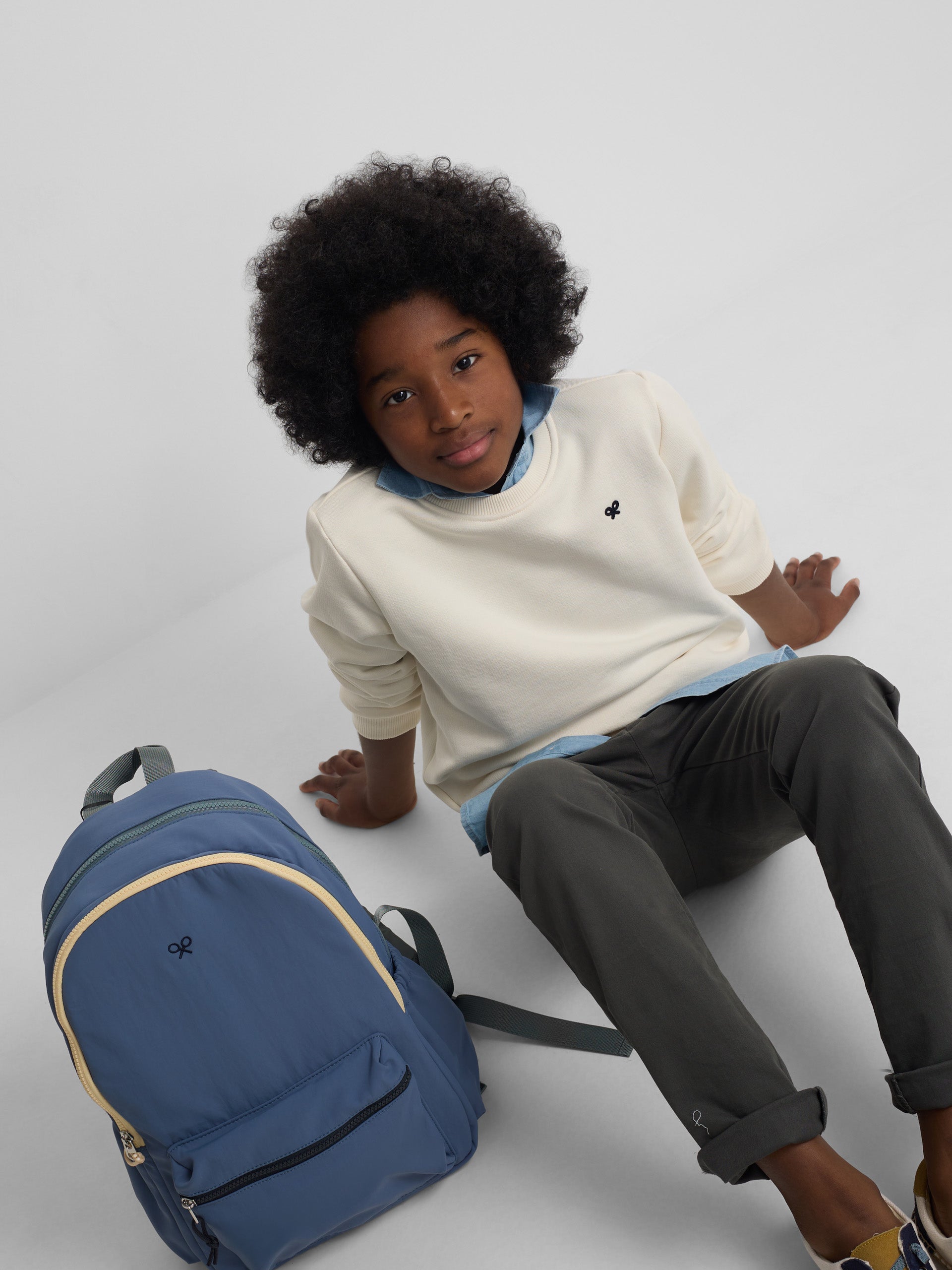 Sweatshirt kids minilogo creme