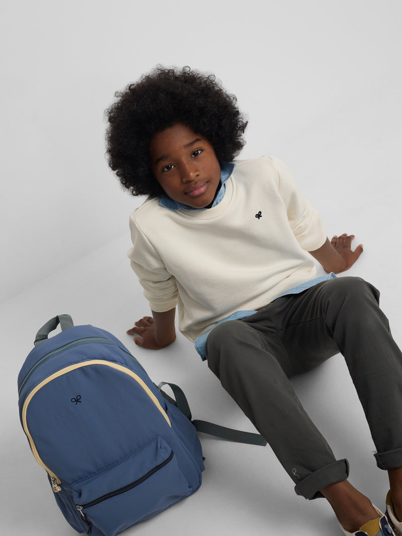 Sweat-shirt enfant minilogo crème