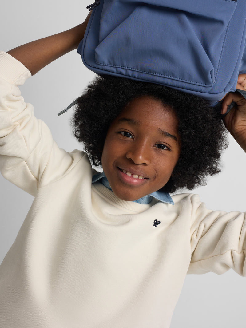Sweat-shirt enfant minilogo crème