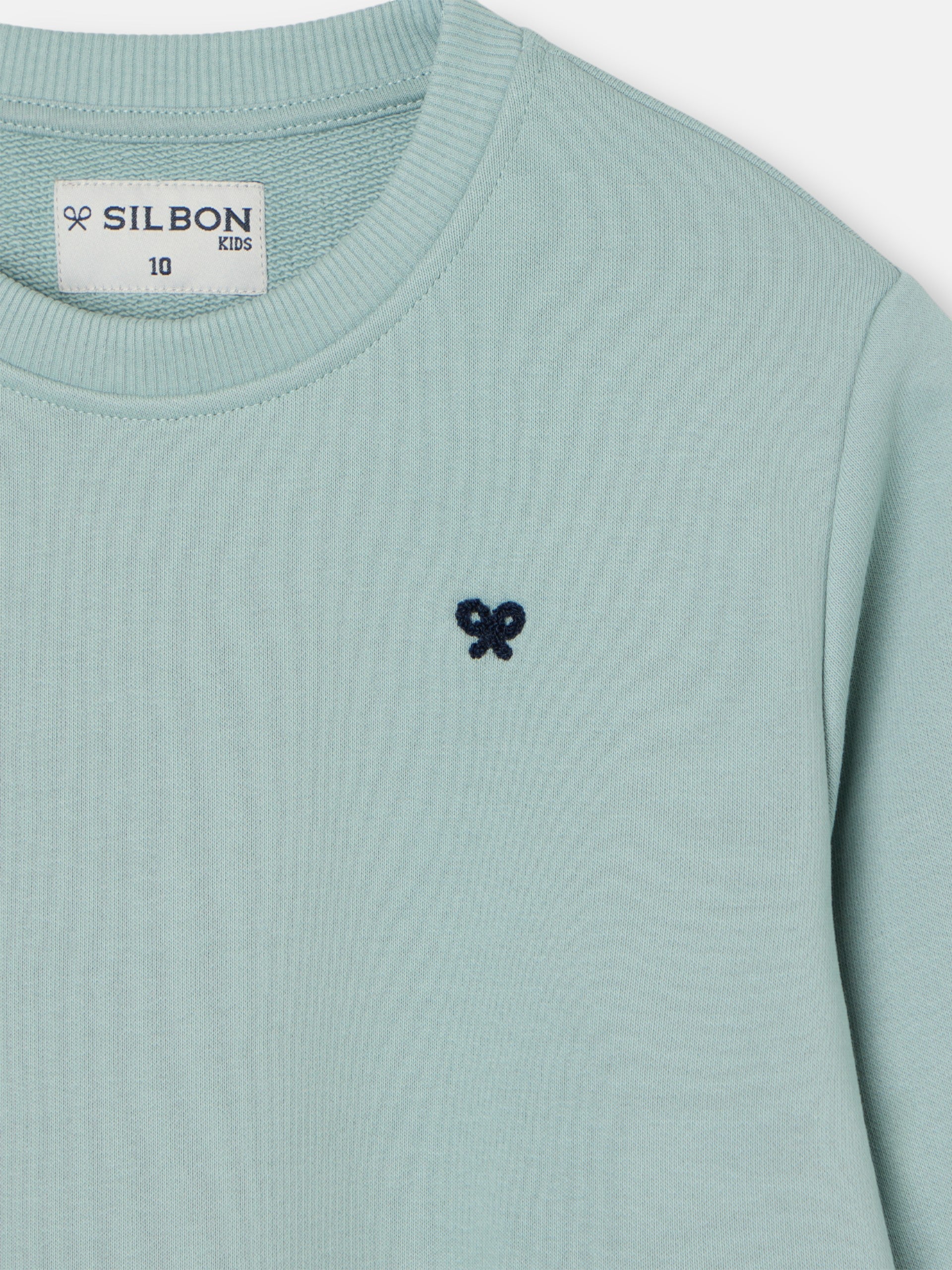 Kids' green minilogo sweatshirt