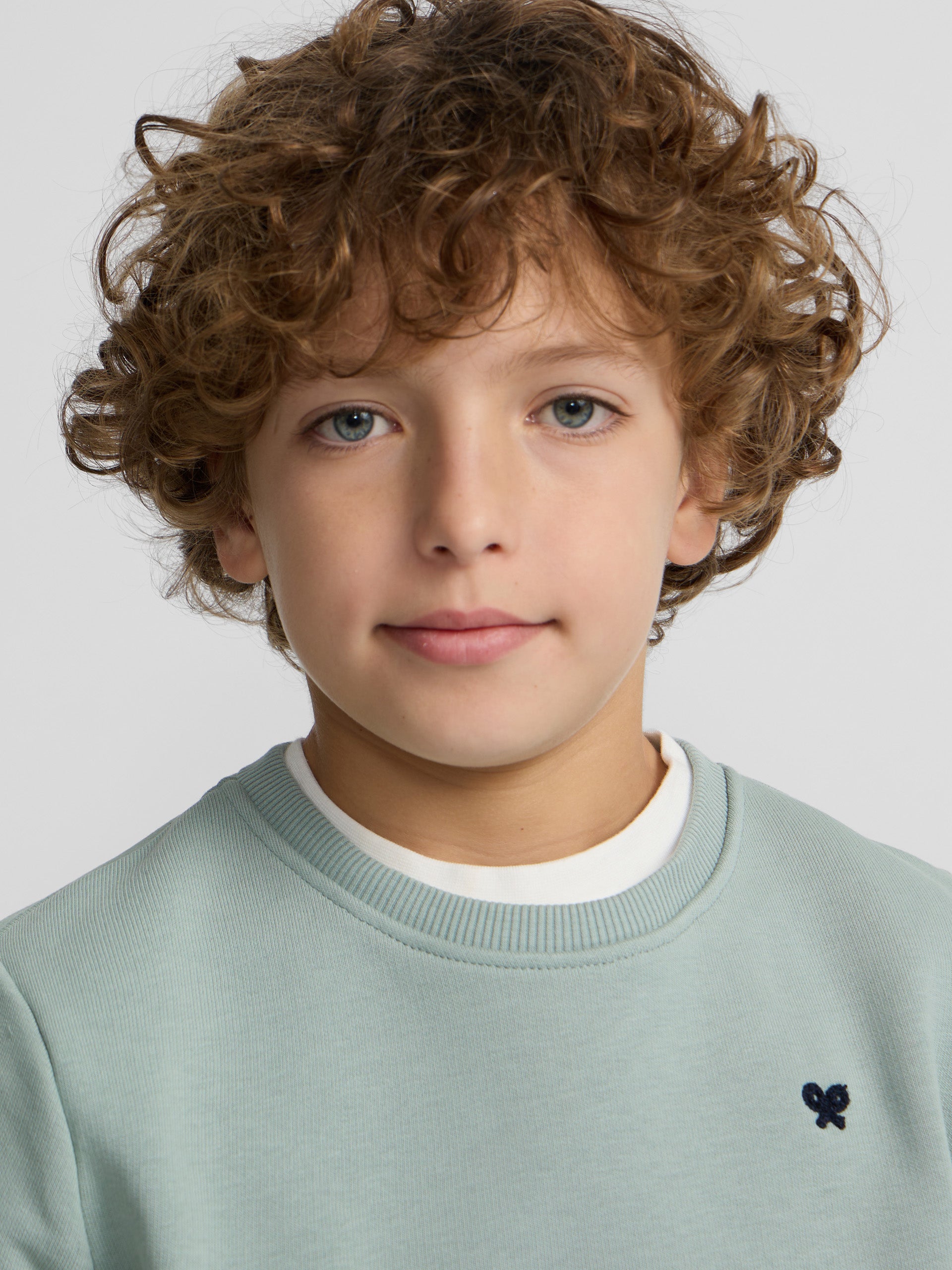 Sudadera kids minilogo verde