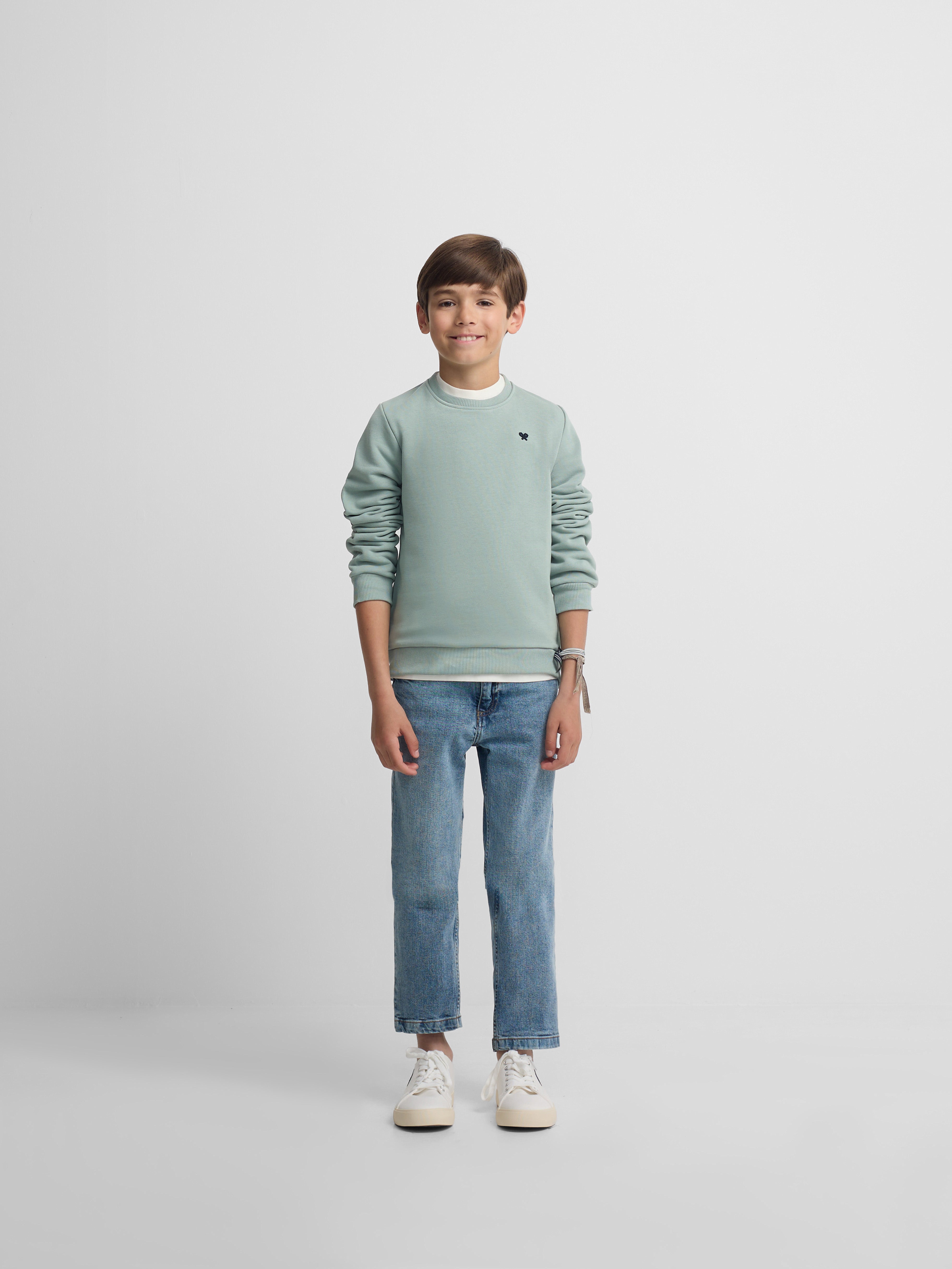 Sweatshirt kids minilogo verde