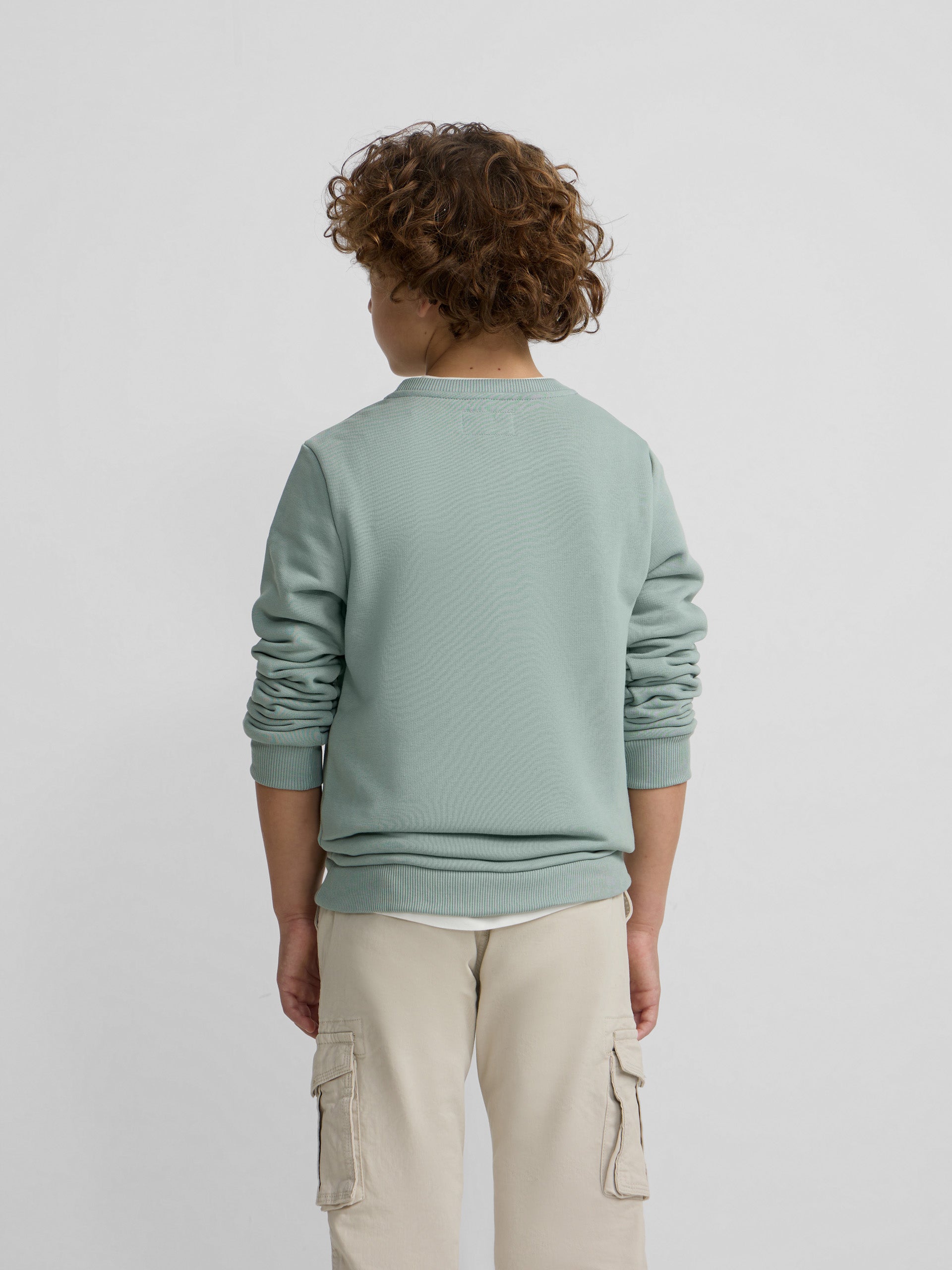 Sudadera kids minilogo verde