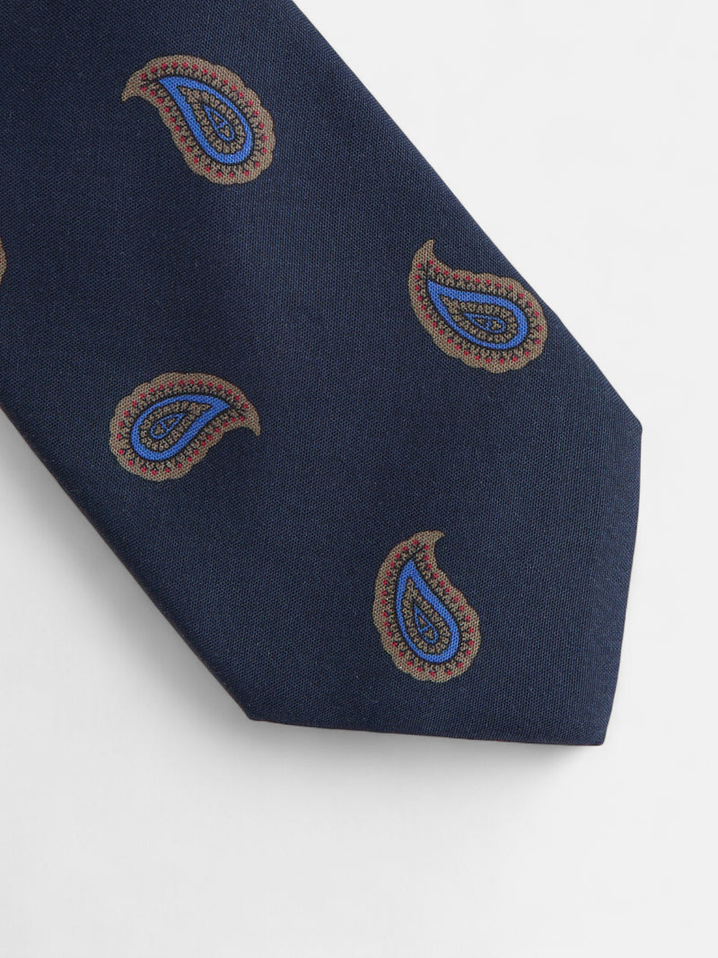 Corbata amebas azul marino