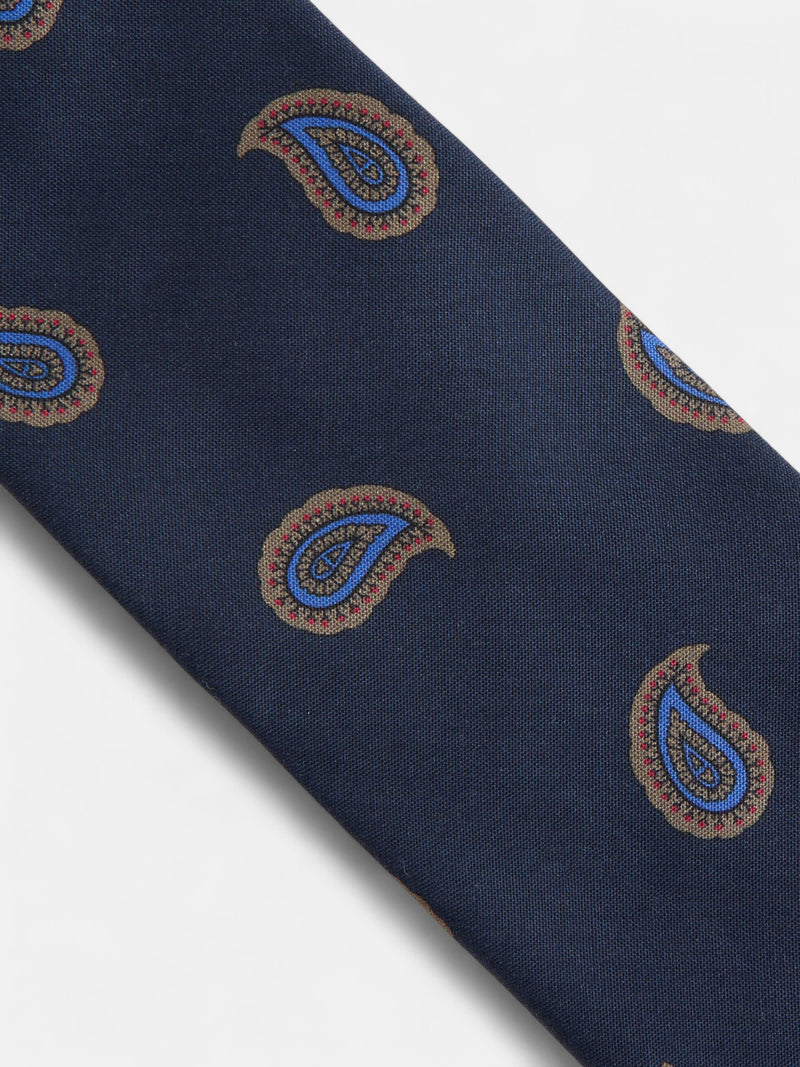Corbata amebas azul marino