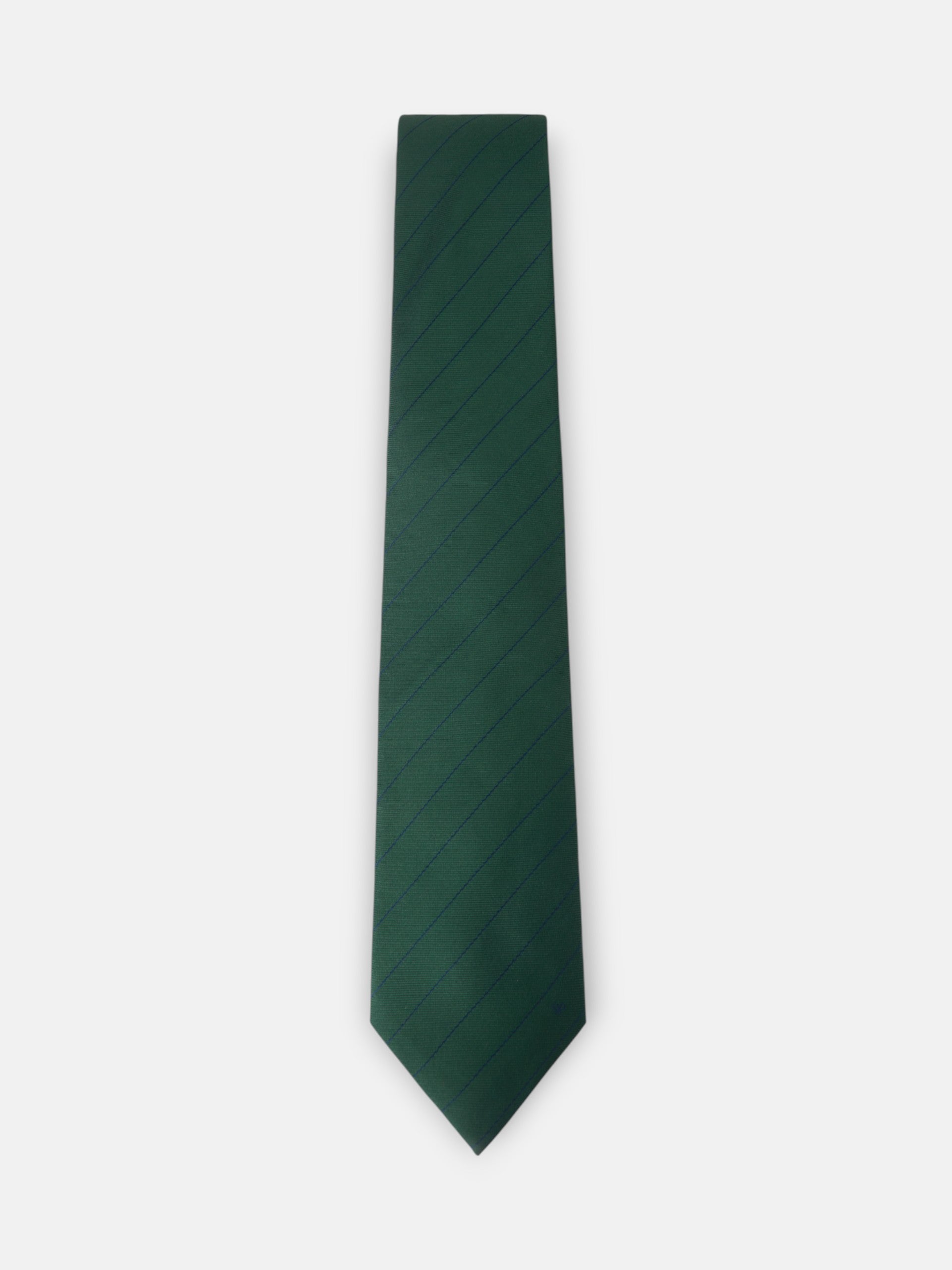 Corbata mini rayas raqueta verde