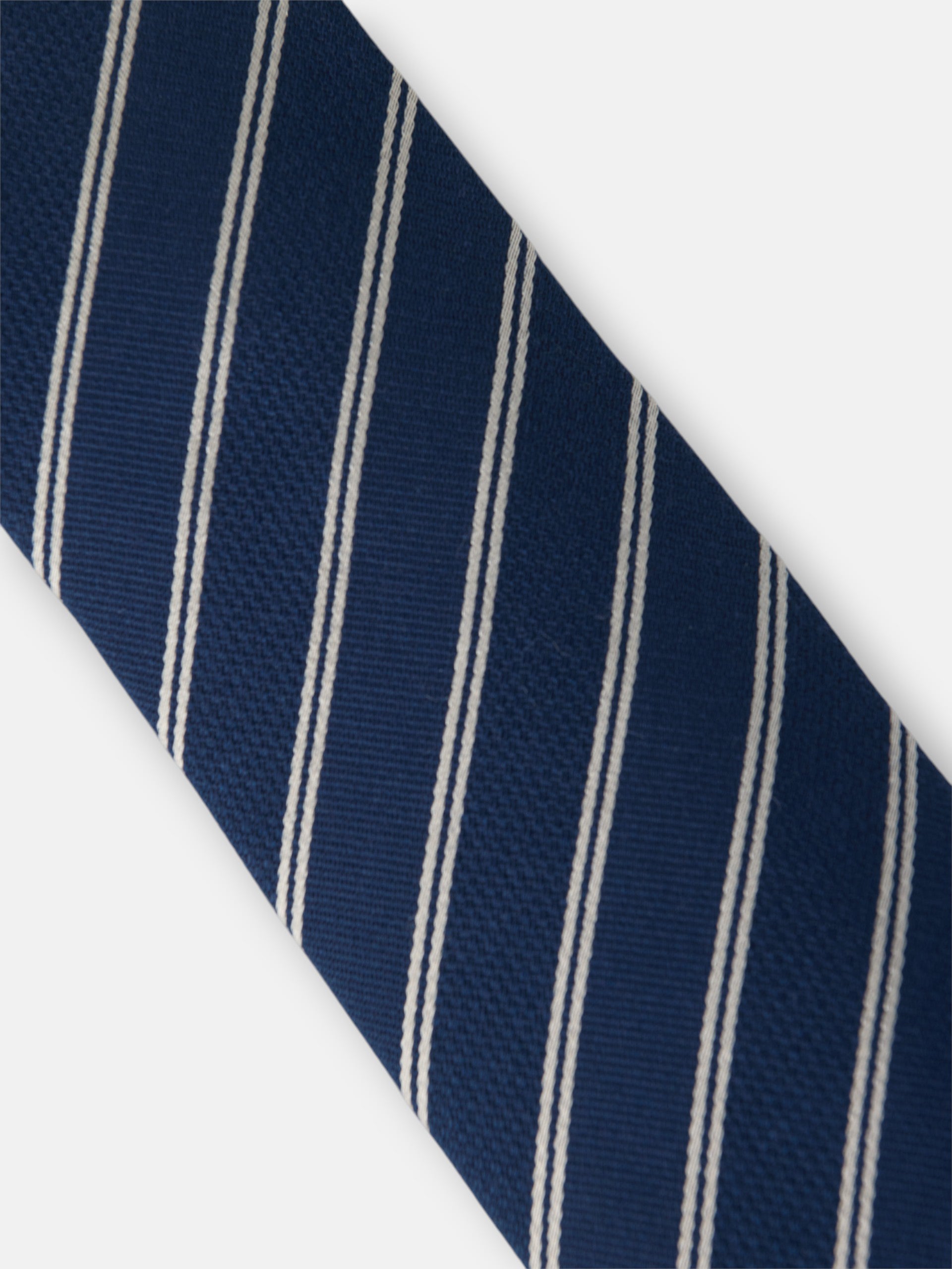 Corbata raya doble raqueta azul marino