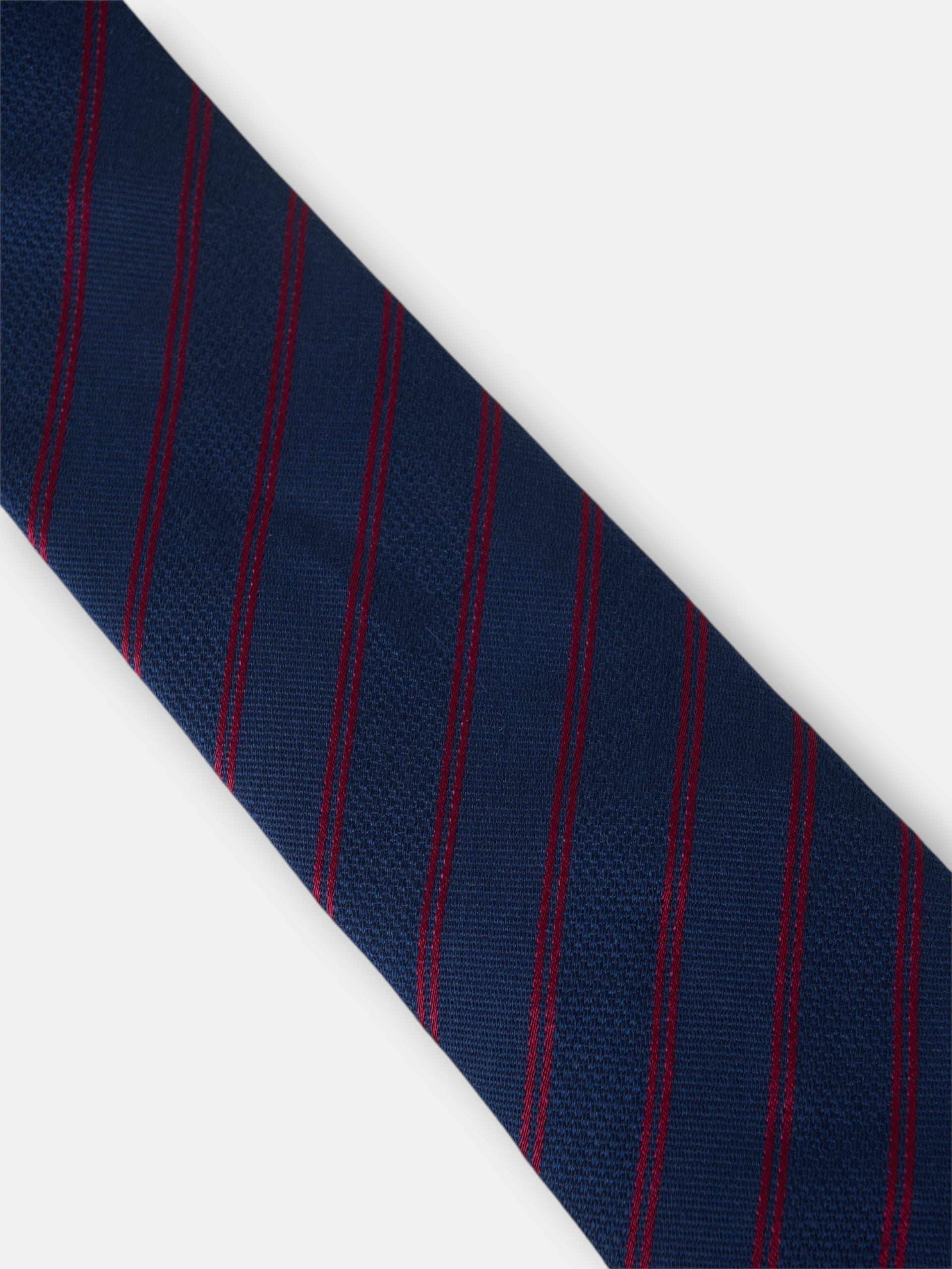 Corbata raya doble raqueta burdeos