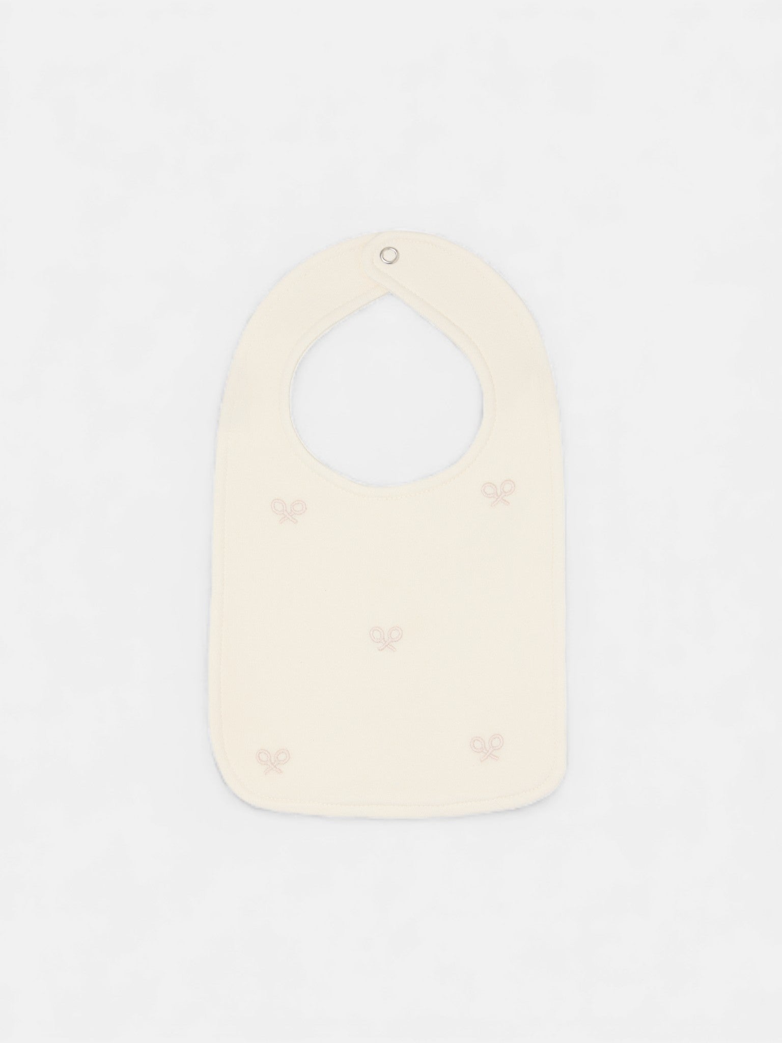 Bavoir bébé mini raquette beige moyen