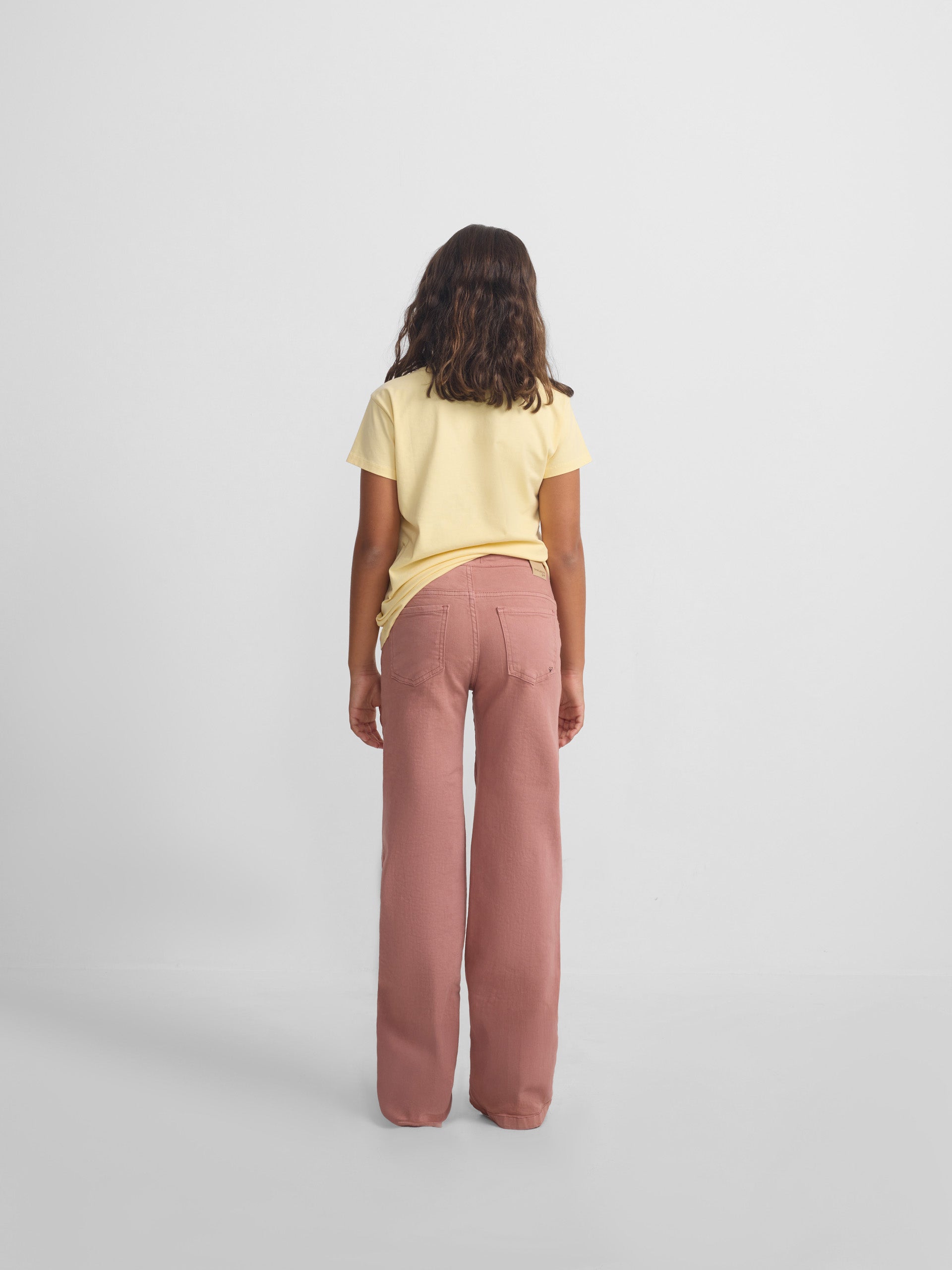 Pink embroidered girl pants
