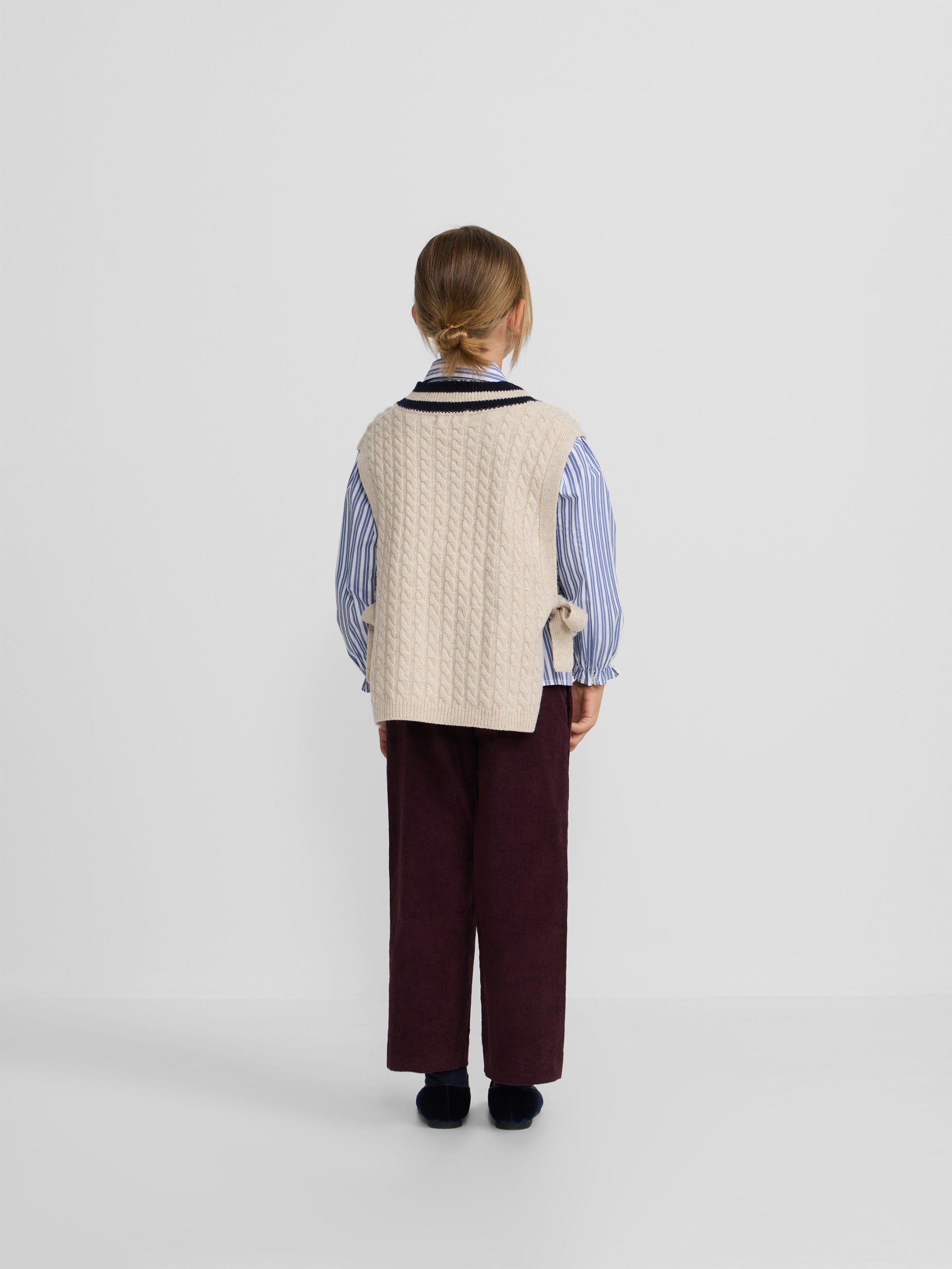 Chaleco girl punto college crudo