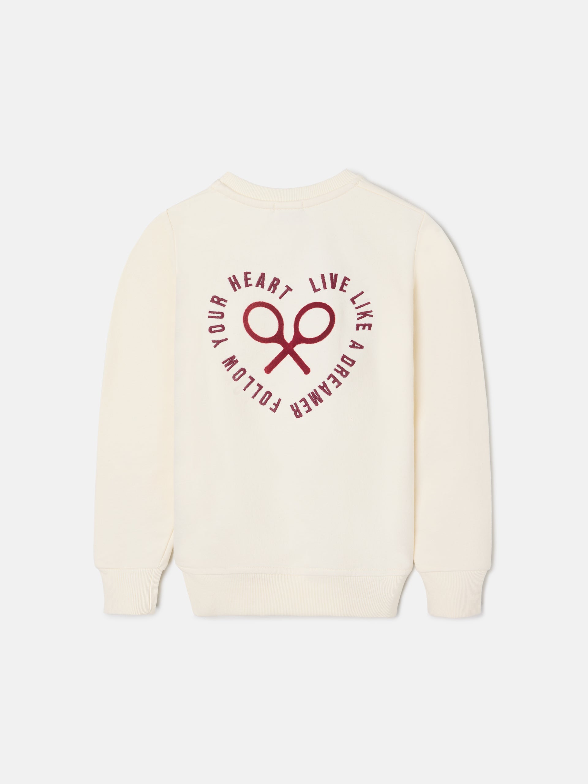 Sweatshirt menina coração cru