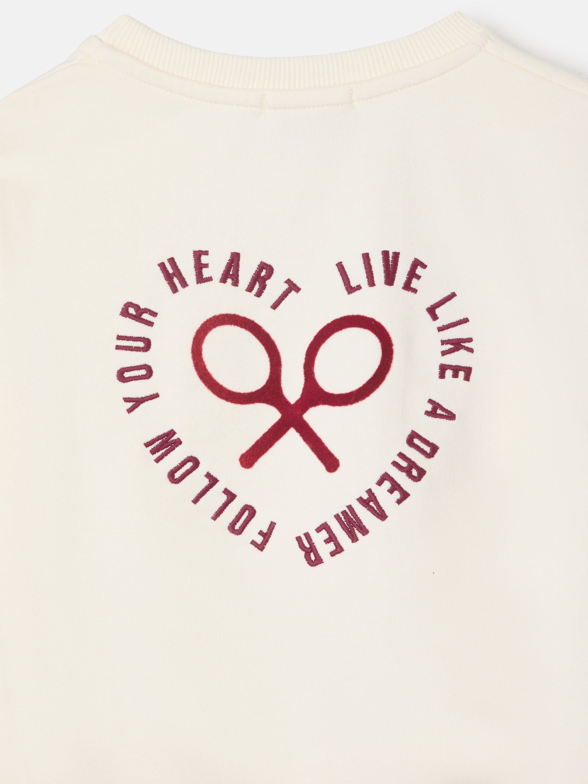Sweatshirt menina coração cru