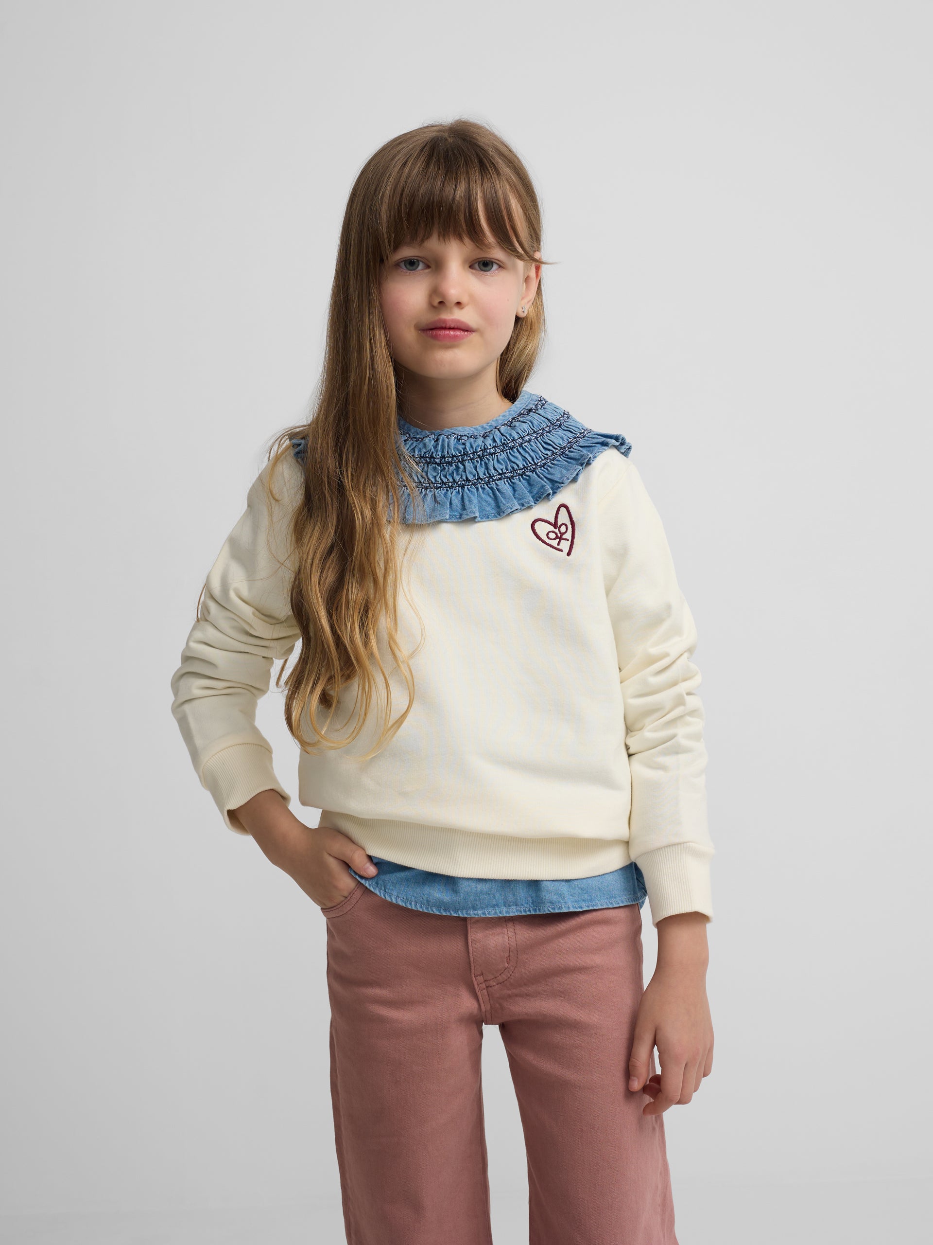 Sudadera girl corazon crudo