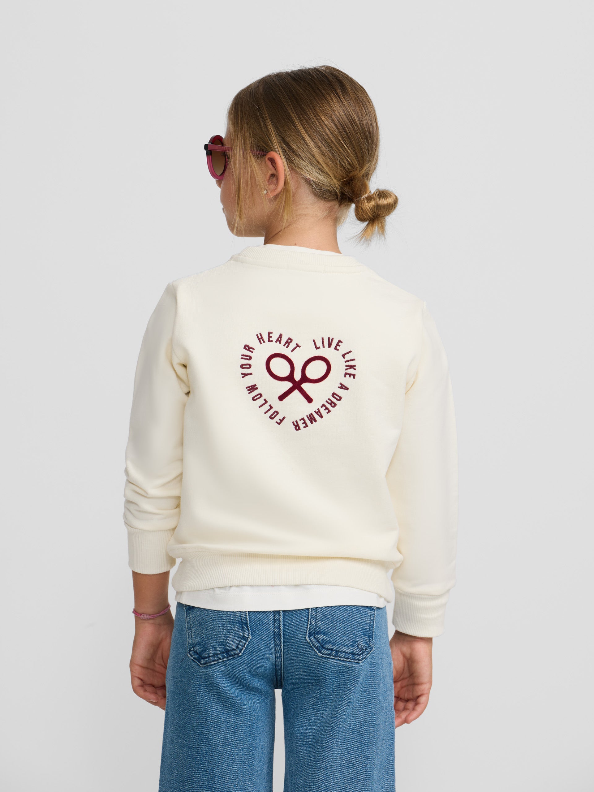 Sweatshirt menina coração cru