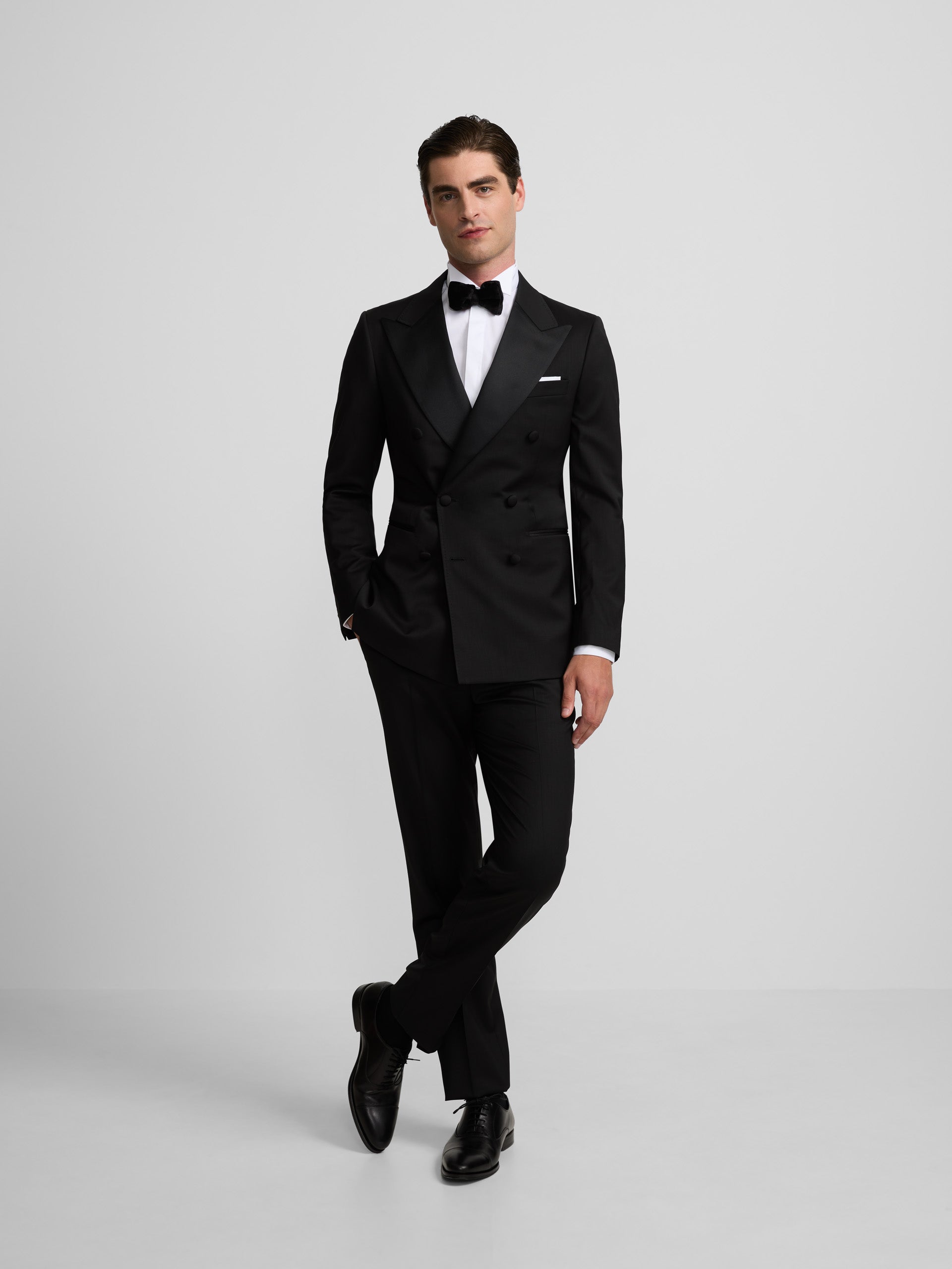 Americana esmoquin cruzado classic negro