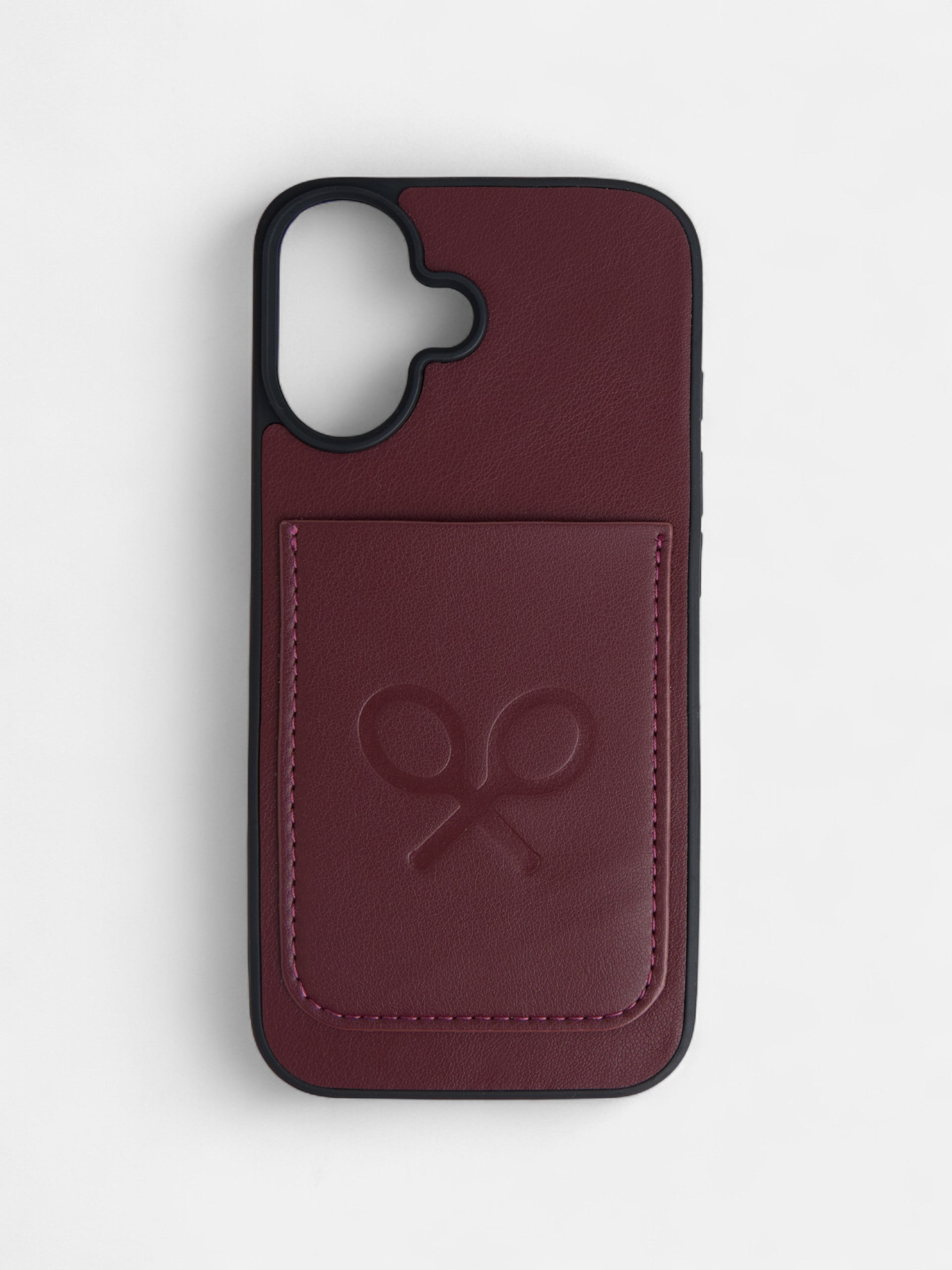 Burgundy racket mobile case
