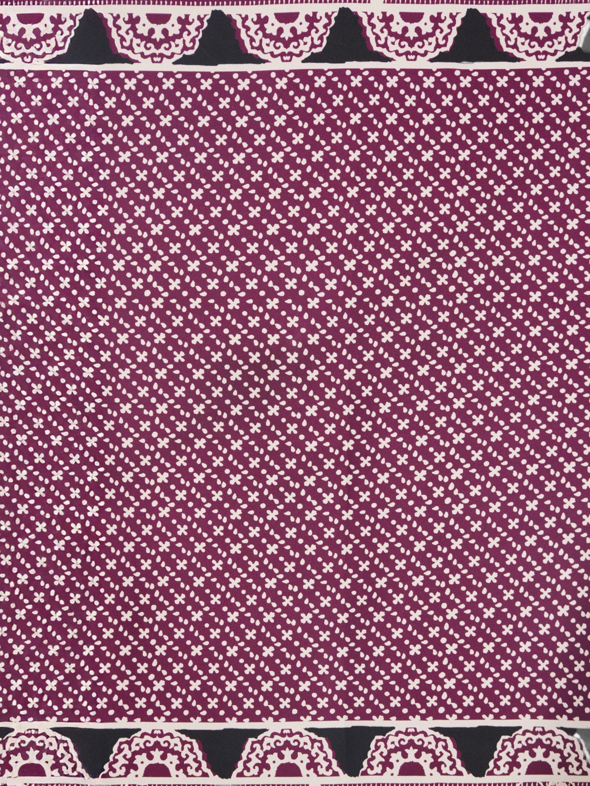 Écharpe imprimée bordeaux