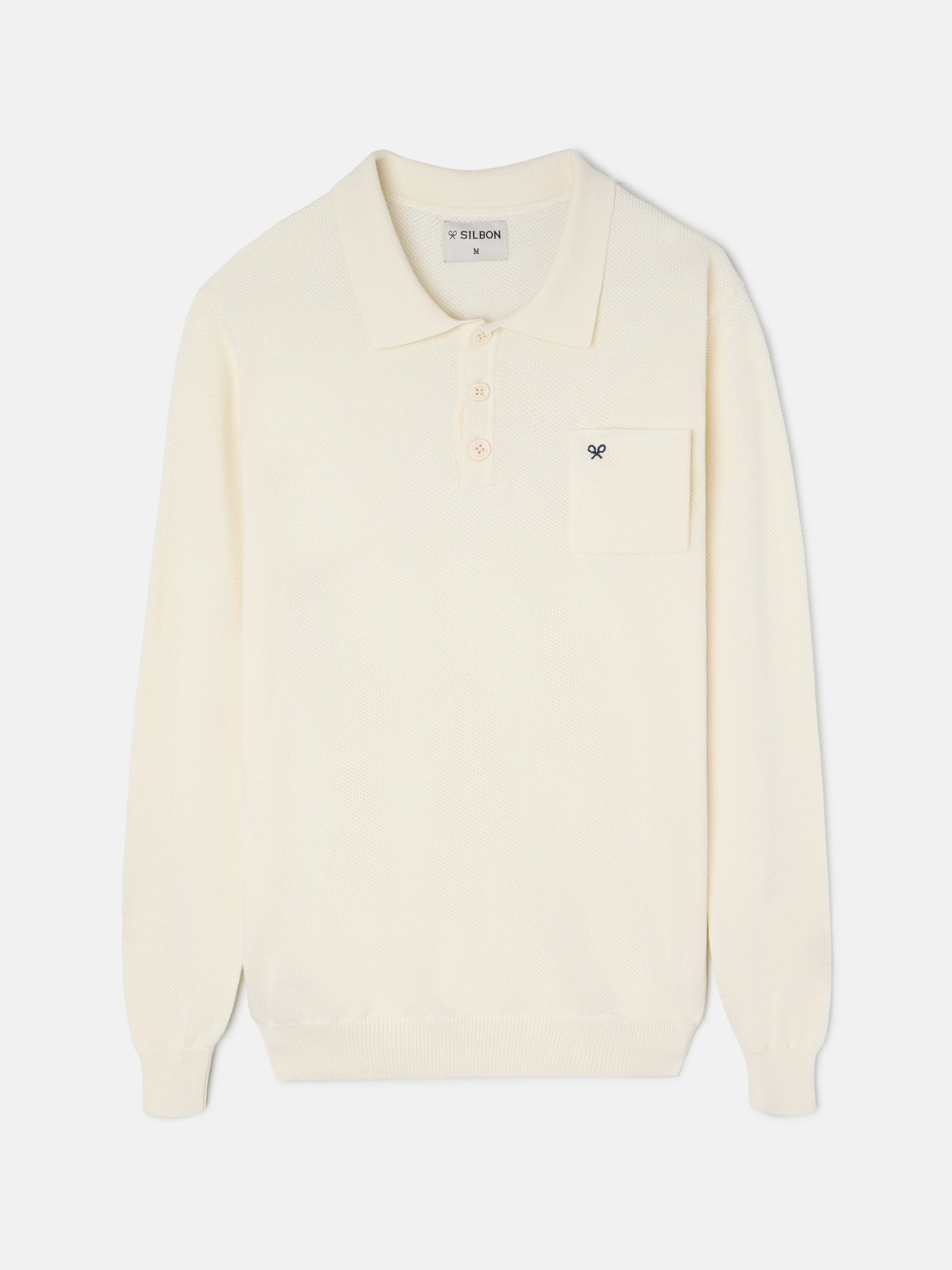 Jersey cuello polo minilogo beige