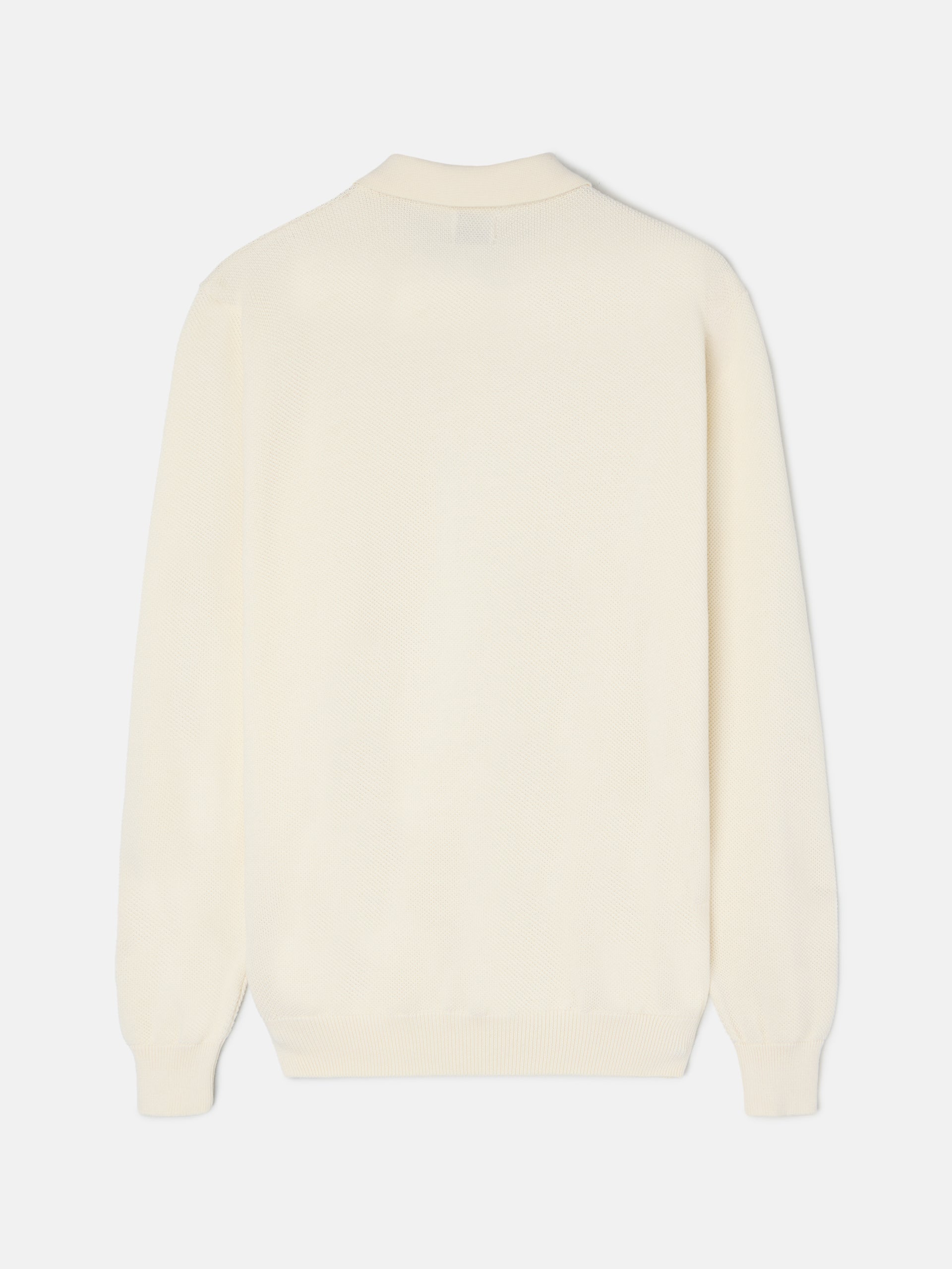 Jersey cuello polo minilogo beige