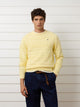 Yellow mini logo braided sweater