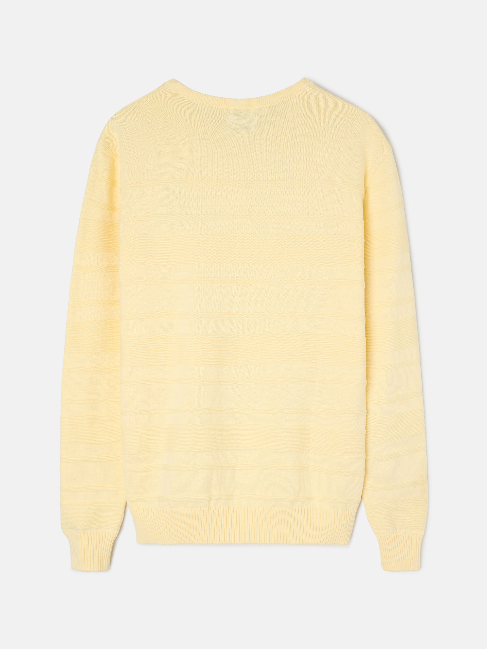 Yellow mini logo braided sweater