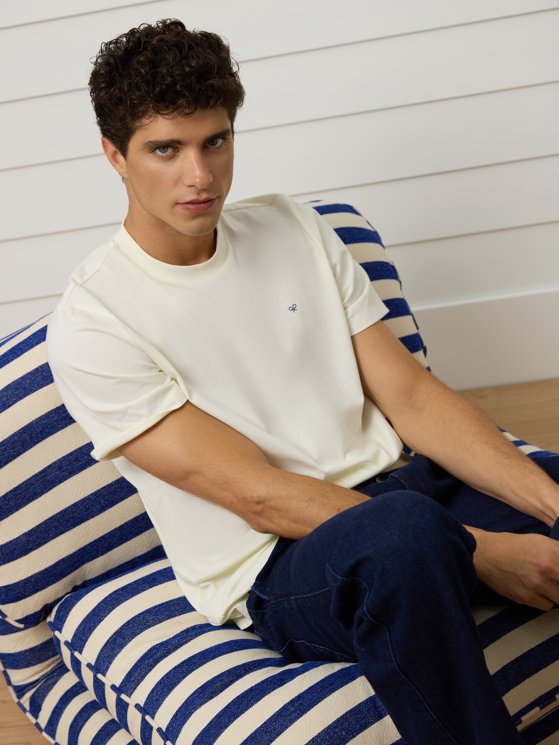 The Hamptons cream t-shirt