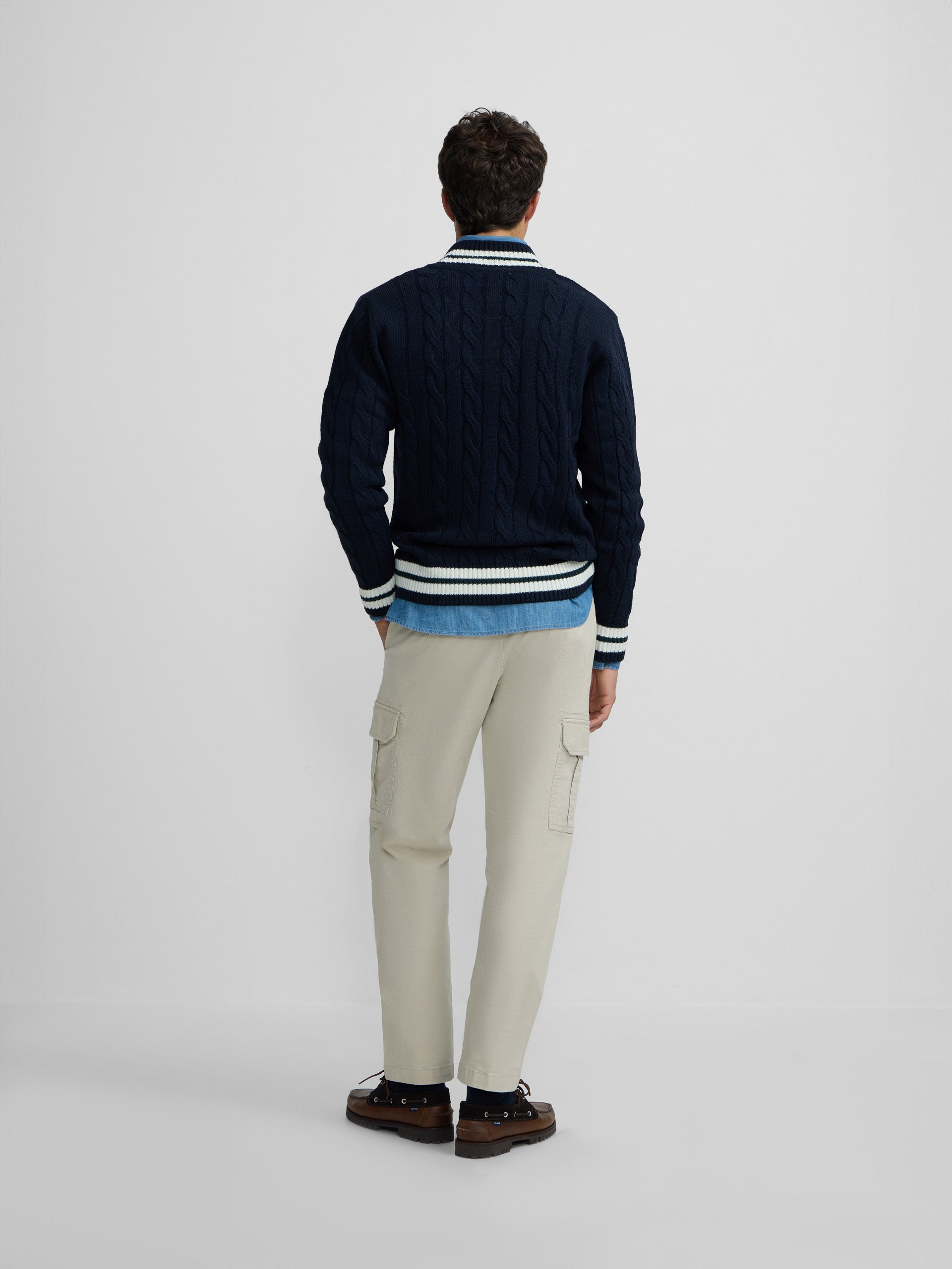 Navy blue college jersey