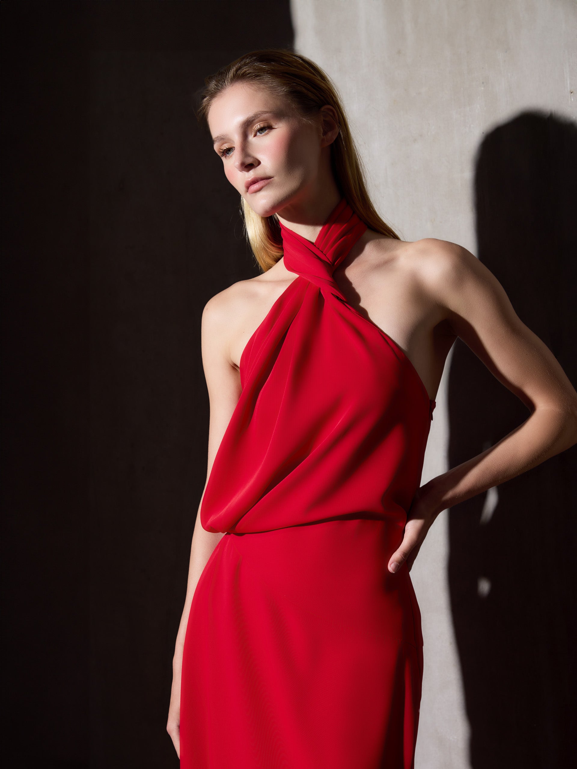 Robe CaprileXSilbon halter rouge