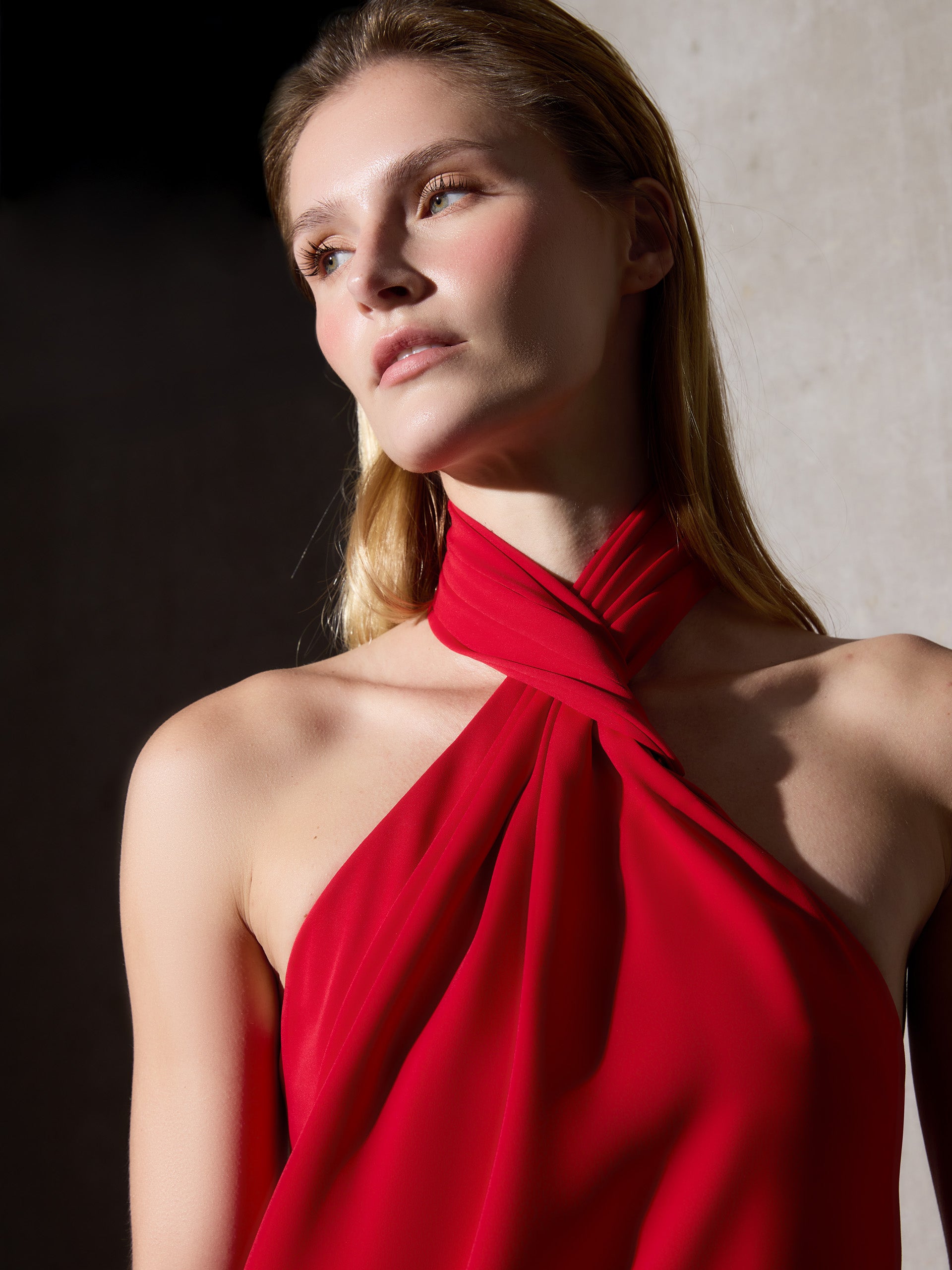 Robe CaprileXSilbon halter rouge