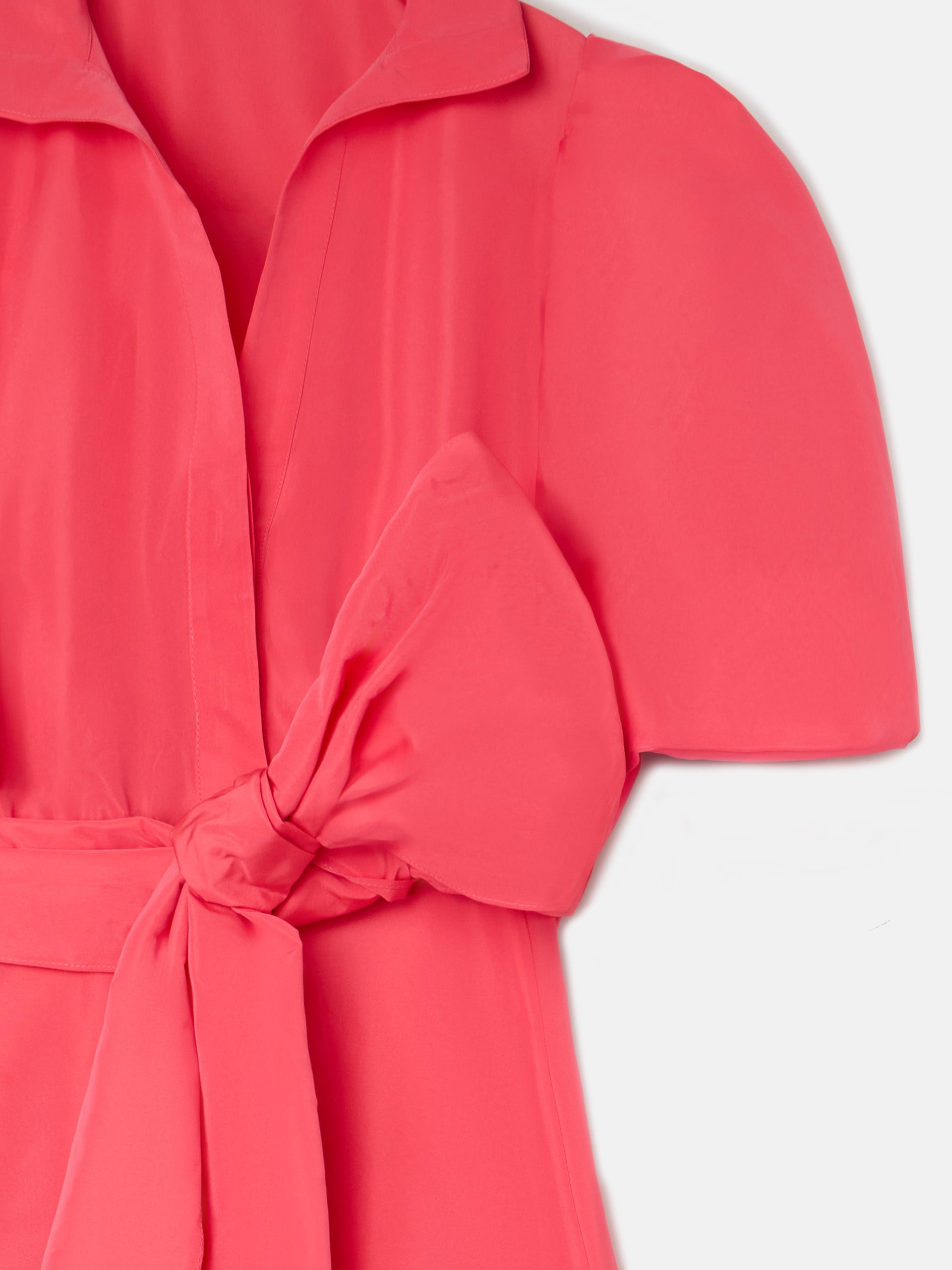 Robe CaprileXSilbon chemise en taffetas rouge