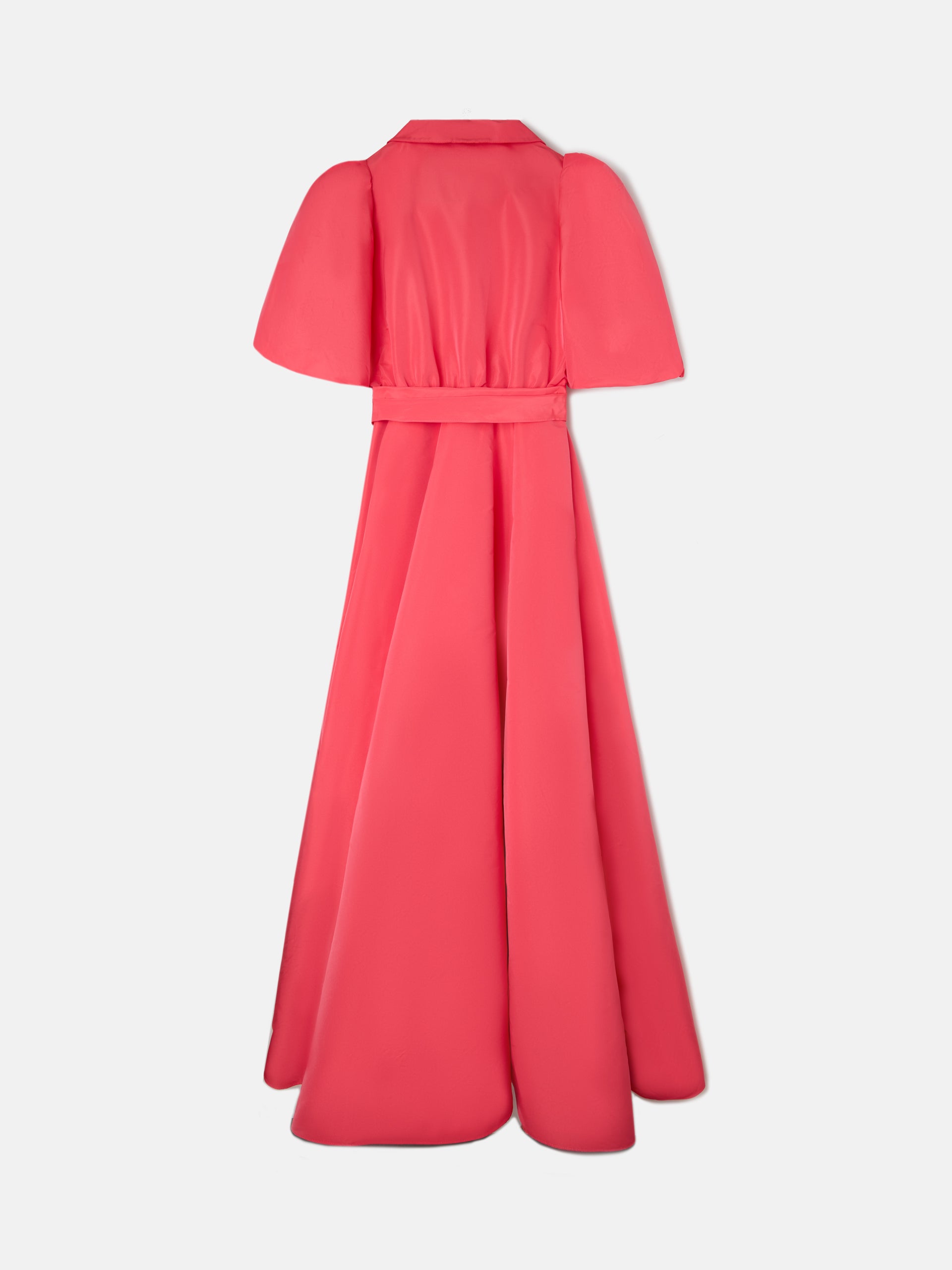 Robe CaprileXSilbon chemise en taffetas rouge