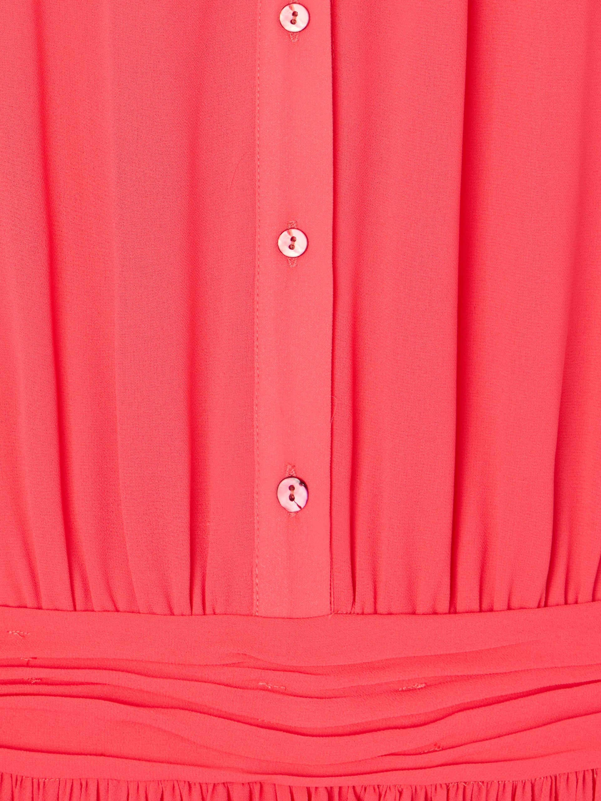 Robe plissée CaprileXSilbon avec nœud corail