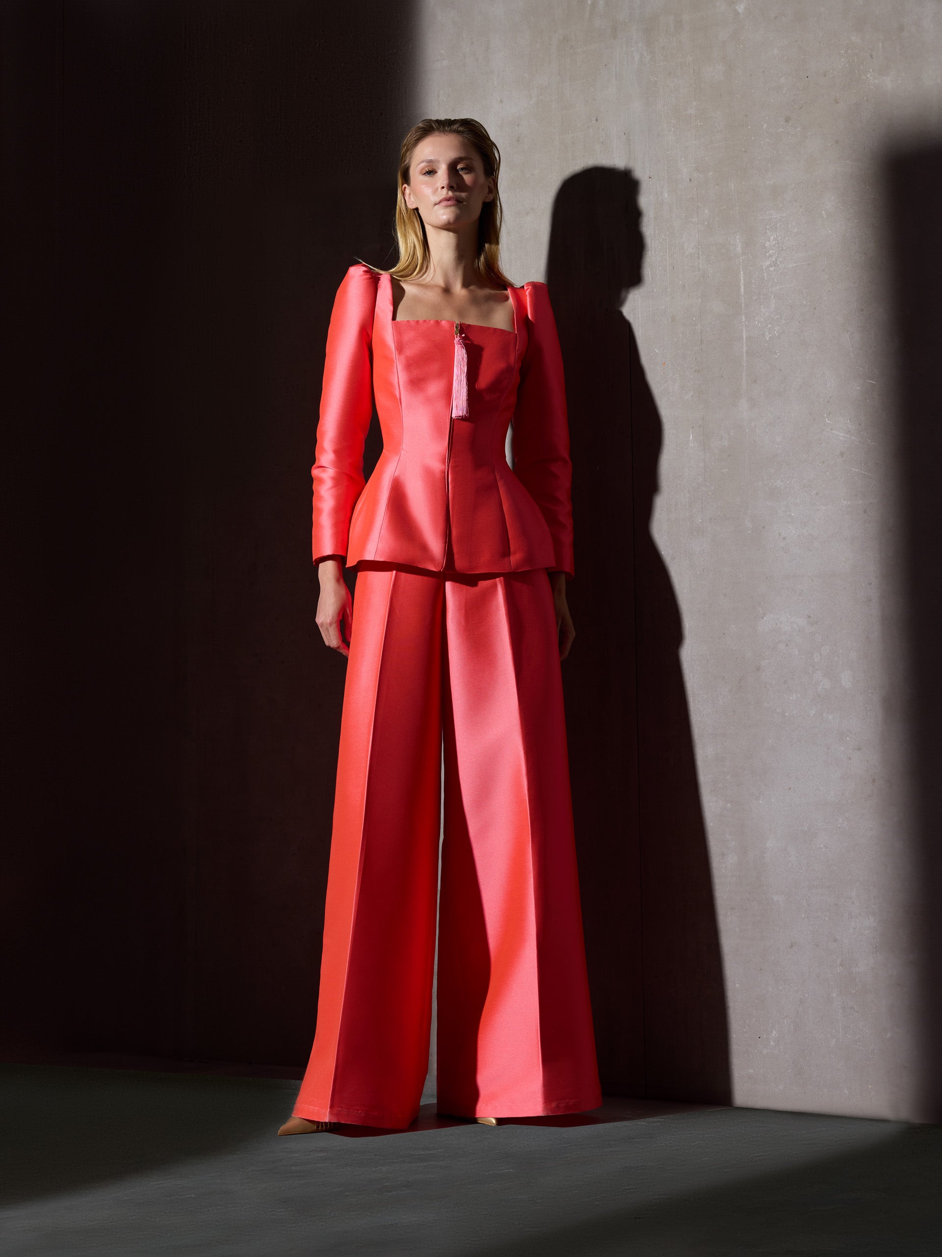 Pantalon CaprileXSilbon palazzo corail