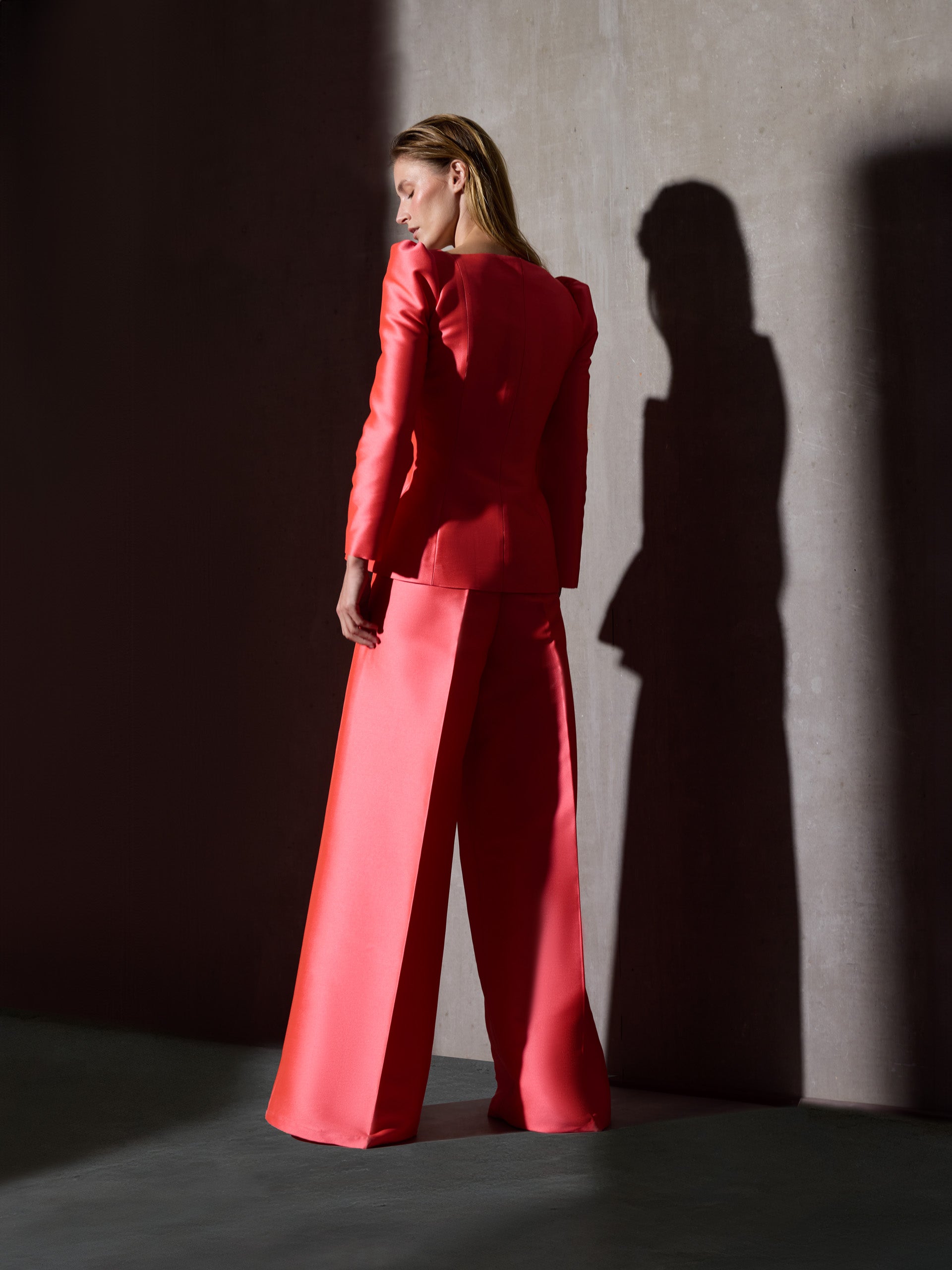 Pantalon CaprileXSilbon palazzo corail