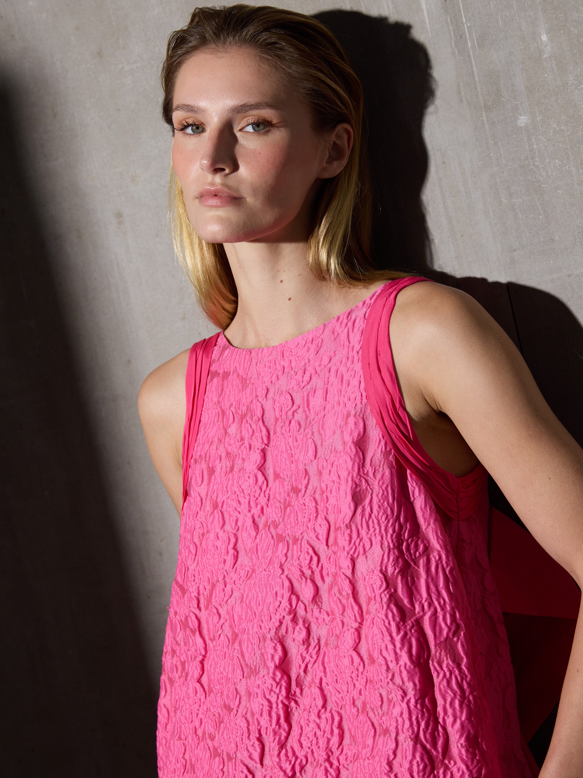 Robe CaprileXSilbon nœud rose