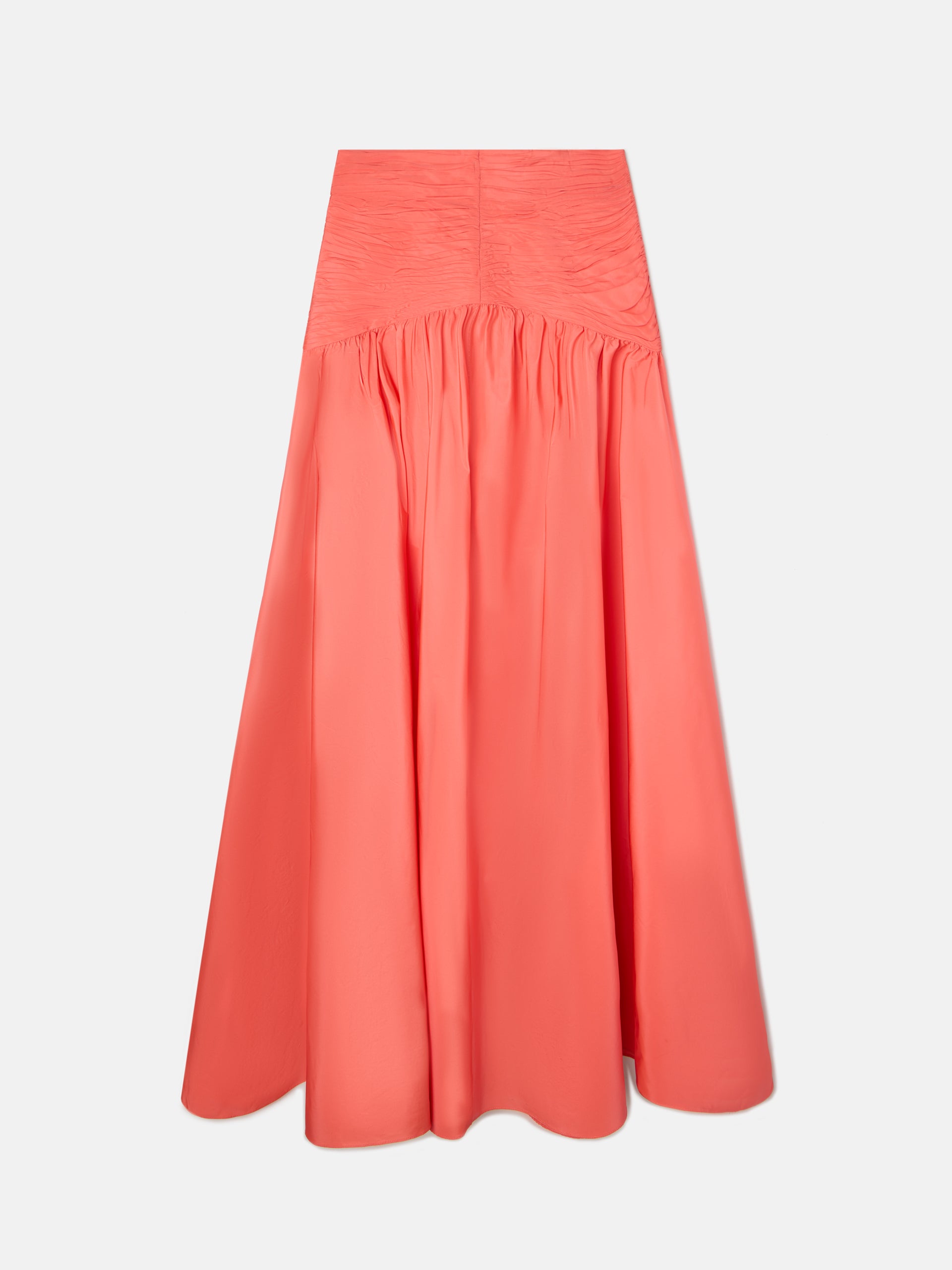 Jupe en taffetas corail CaprileXSilbon