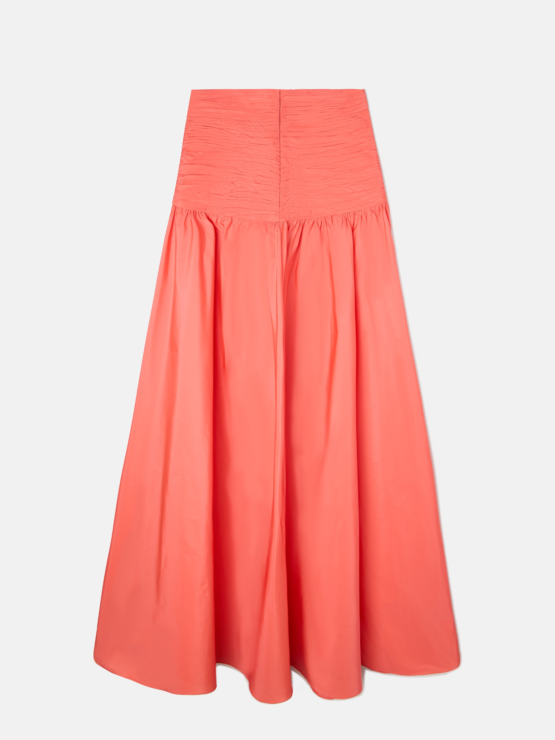 Jupe en taffetas corail CaprileXSilbon