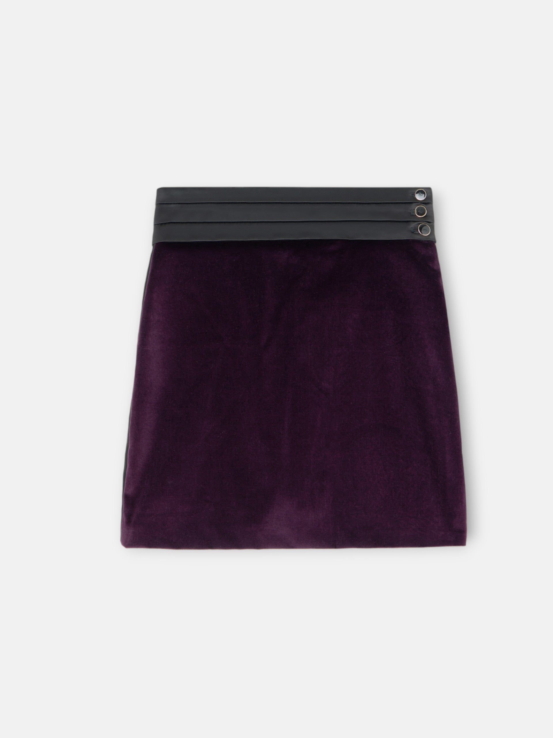Falda mini terciopelo morado