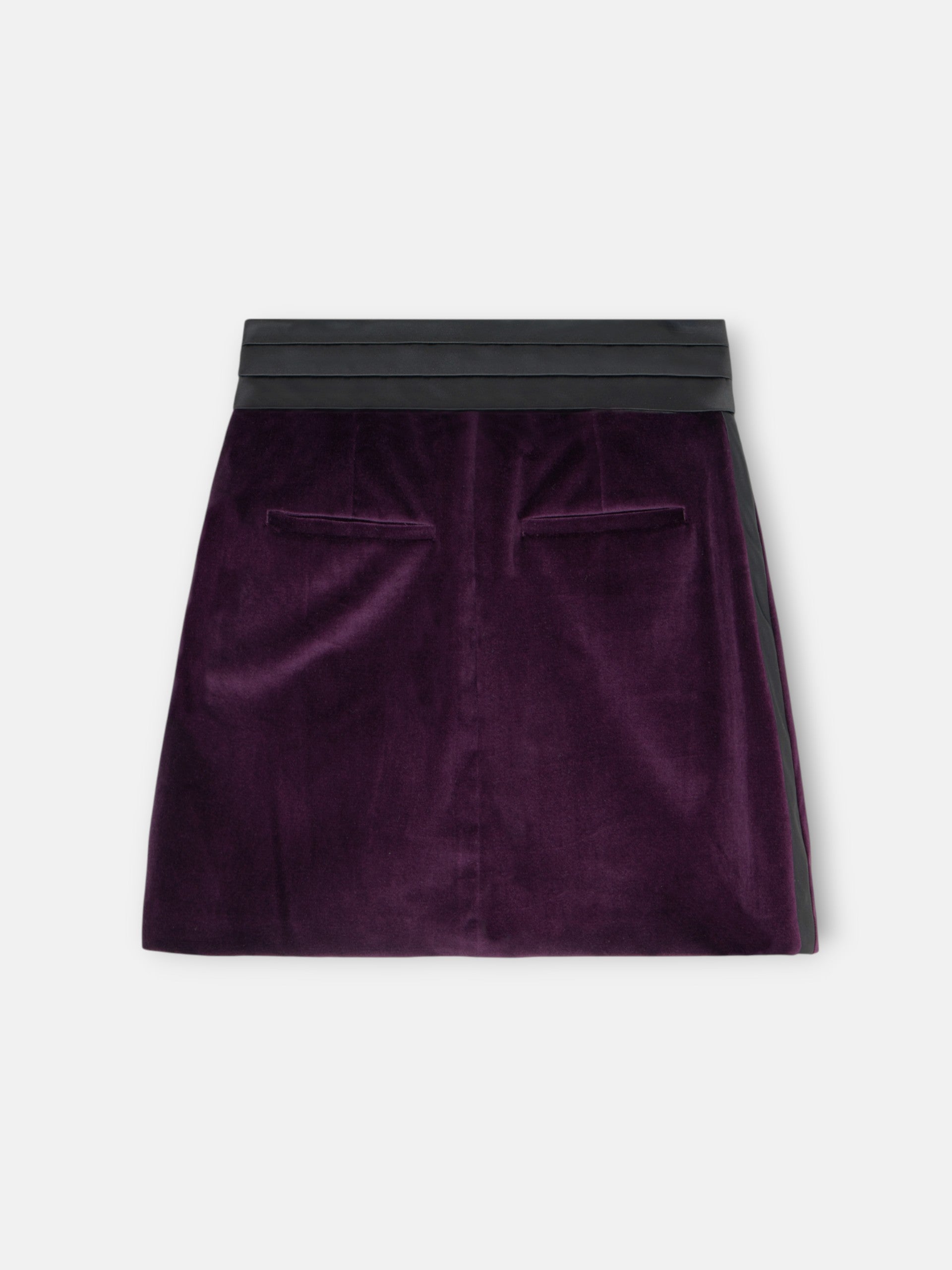 Falda mini terciopelo morado