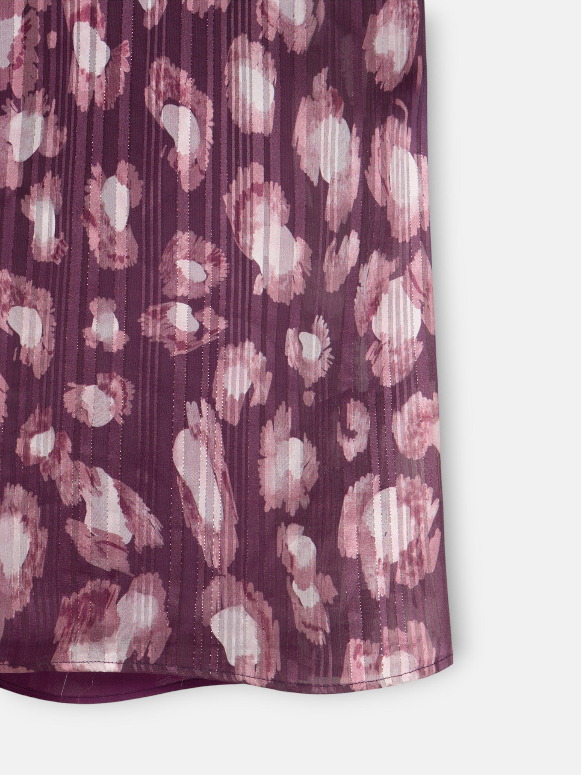 Vestido largo cuello cruzado estampado granate