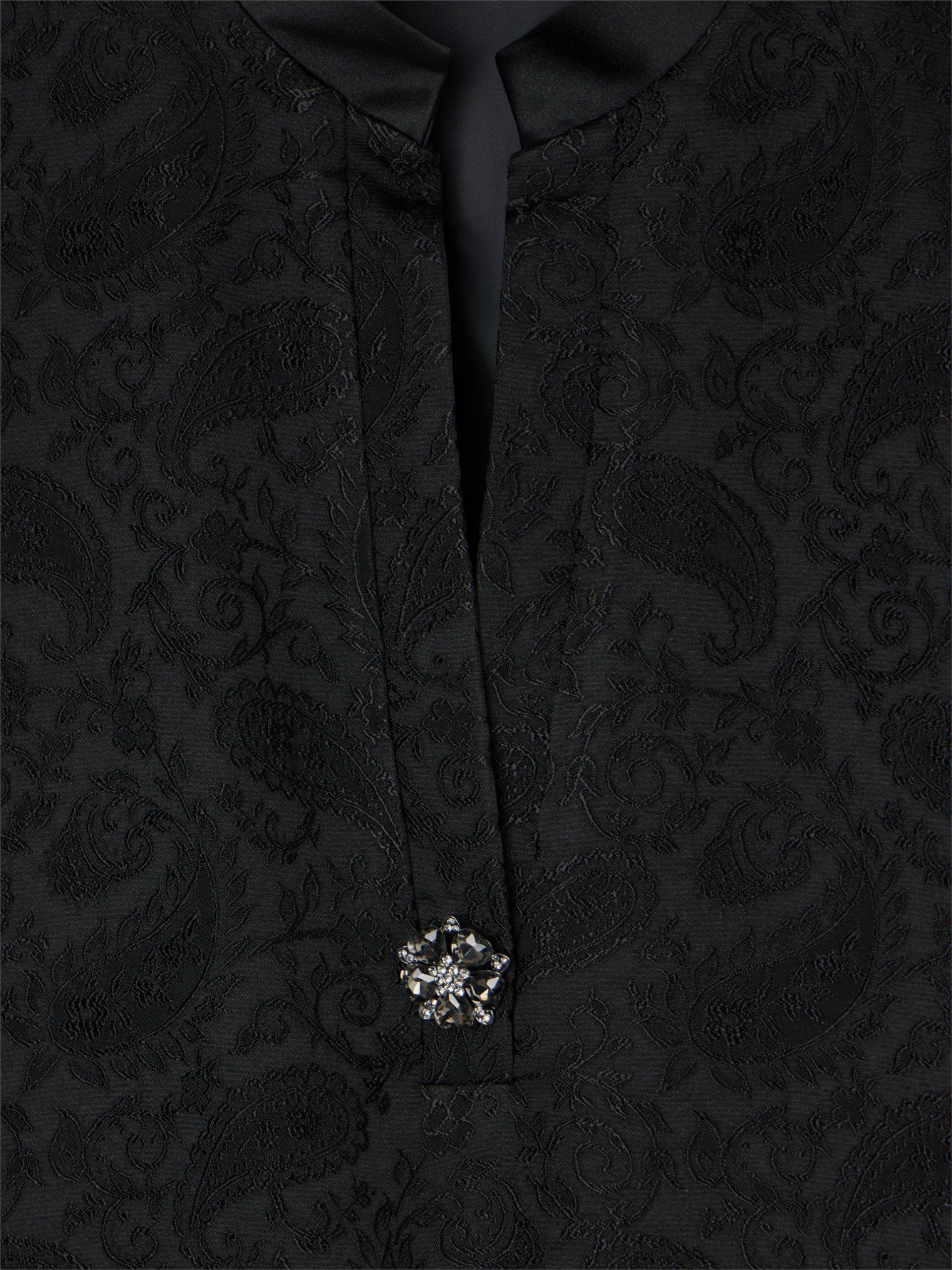 Vestido tunica jacquard negro