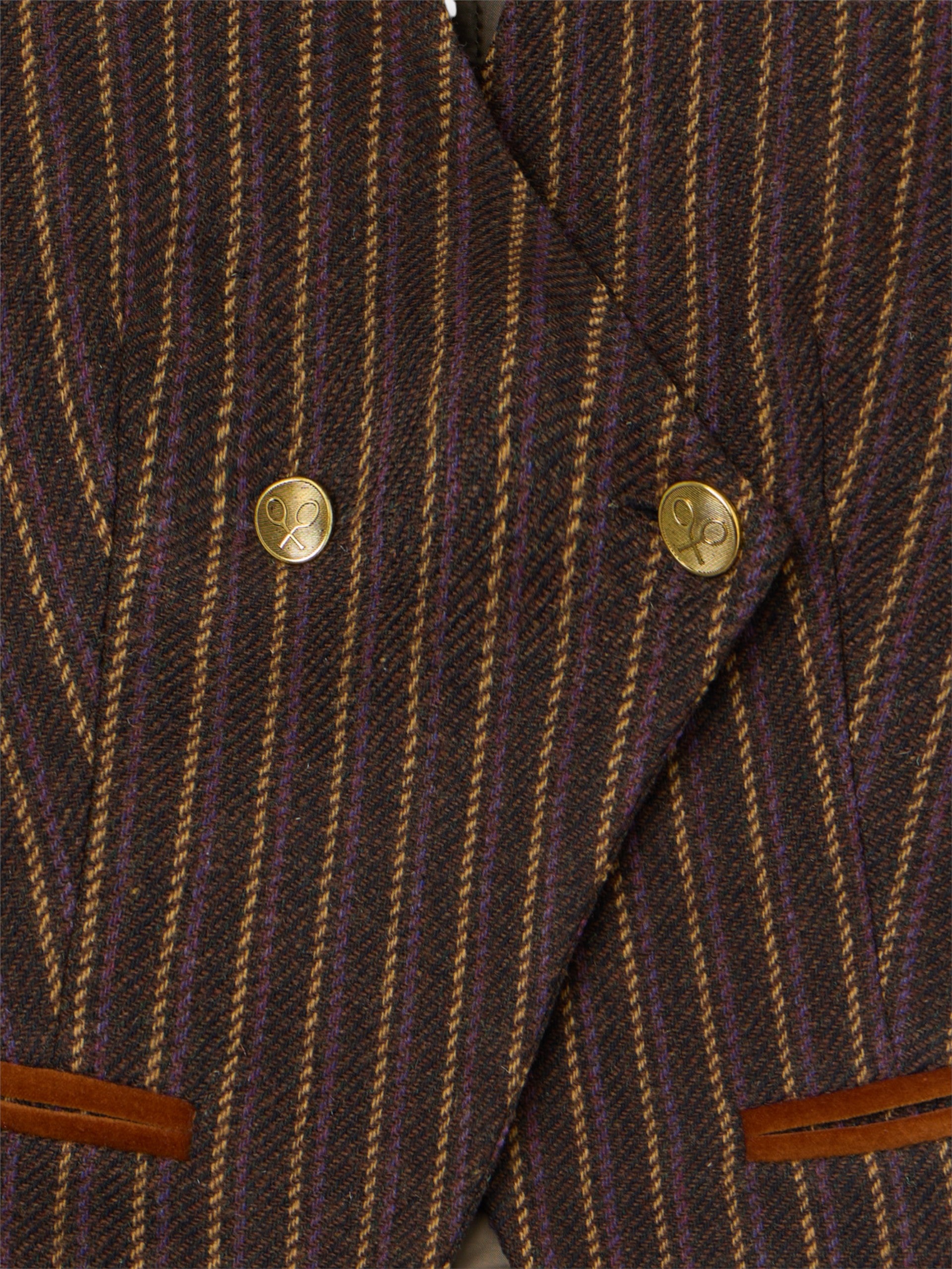 Chaleco unique cruzado rayas moradas